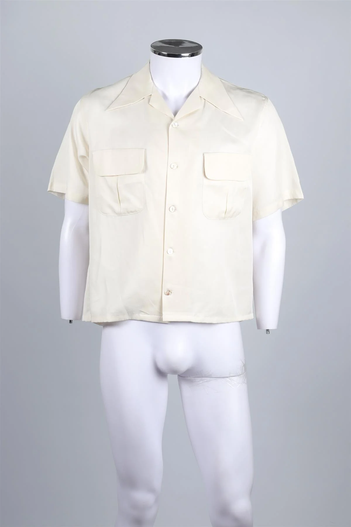NO MAINTENANCE MEN'S CREAM TENCIL SHIRT SMALL - Image 2