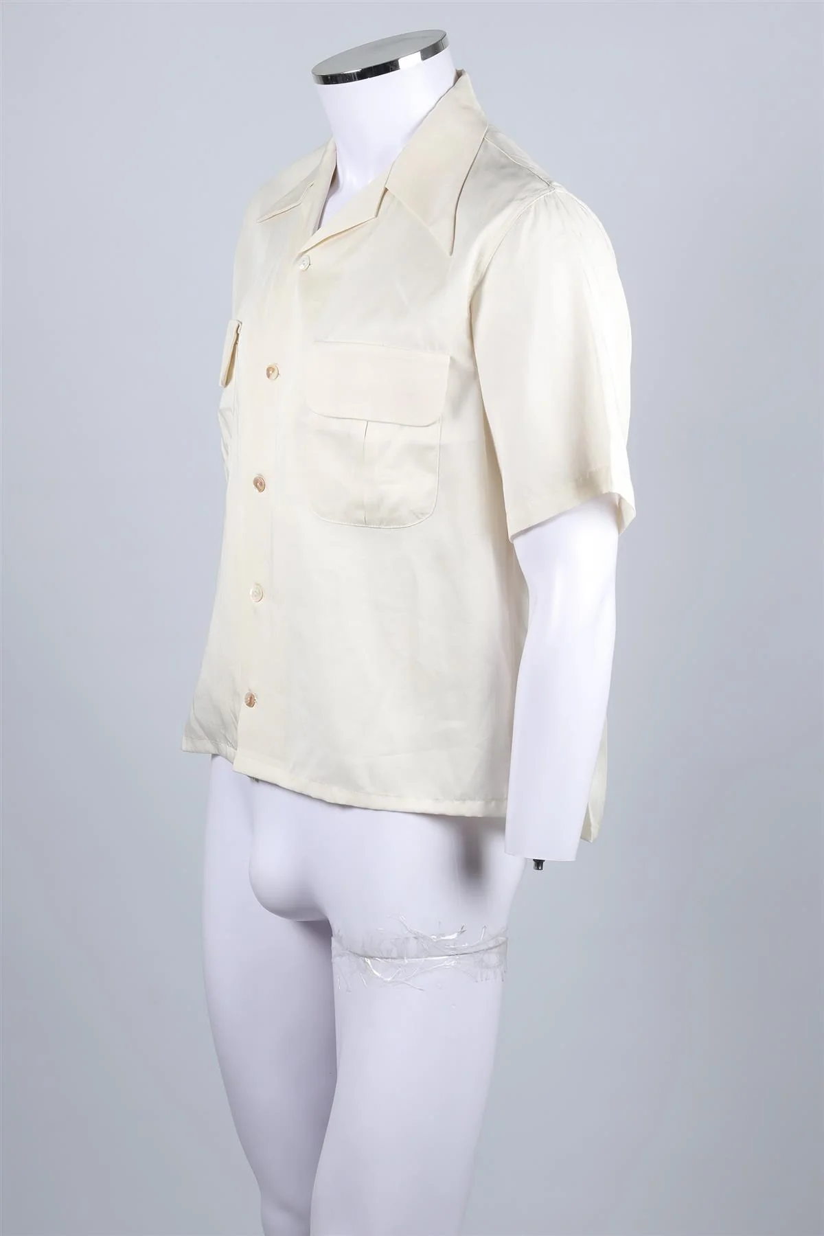 NO MAINTENANCE MEN'S CREAM TENCIL SHIRT SMALL - Image 3