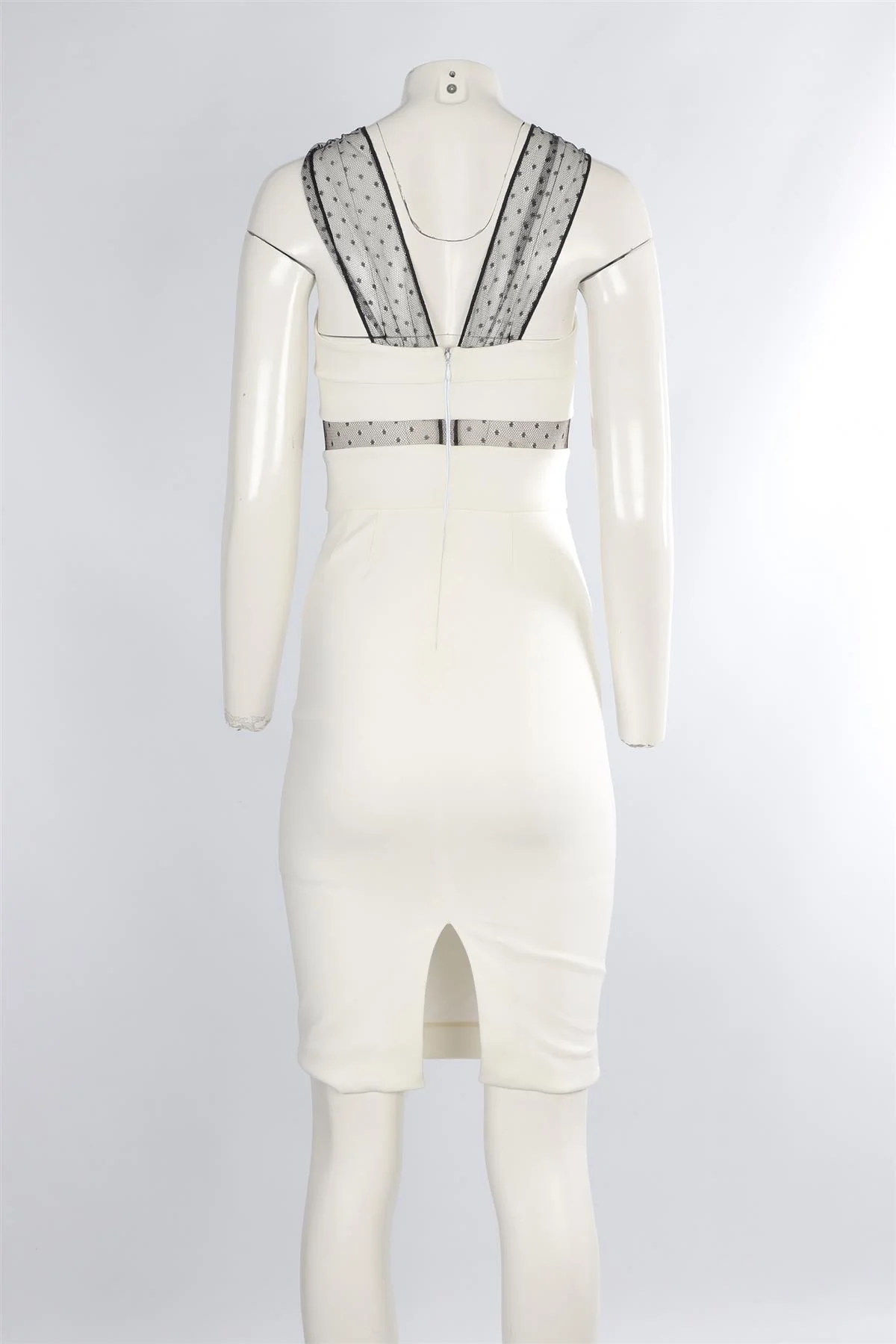 NOAM HANOCH IVORY JERSEY MINI DRESS US 2 UK 6 - Image 4