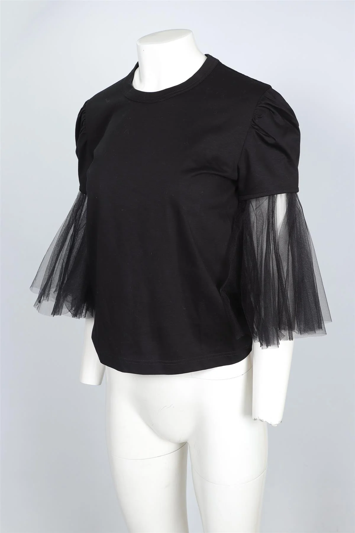 NOIR KEI NINOMIYA BLACK COTTON T-SHIRT MEDIUM - Image 3