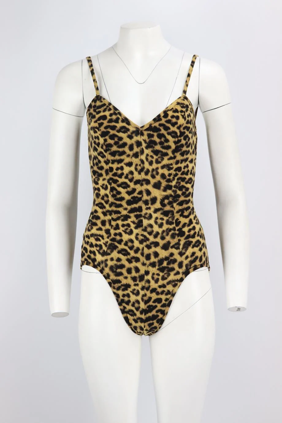 NORMA KAMALI LEOPARD PRINT STRETCH SWIMSUIT MEDIUM - Image 2