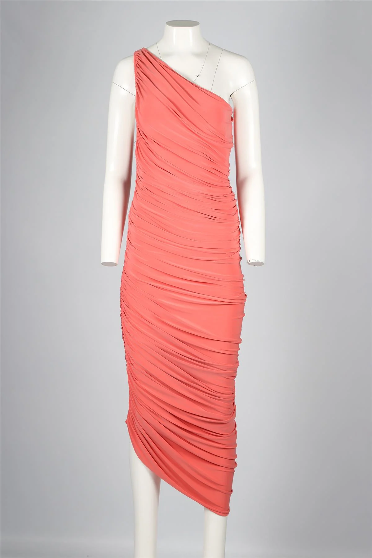 NORMA KAMALI ORANGE JERSEY MIDI DRESS SMALL - Image 2