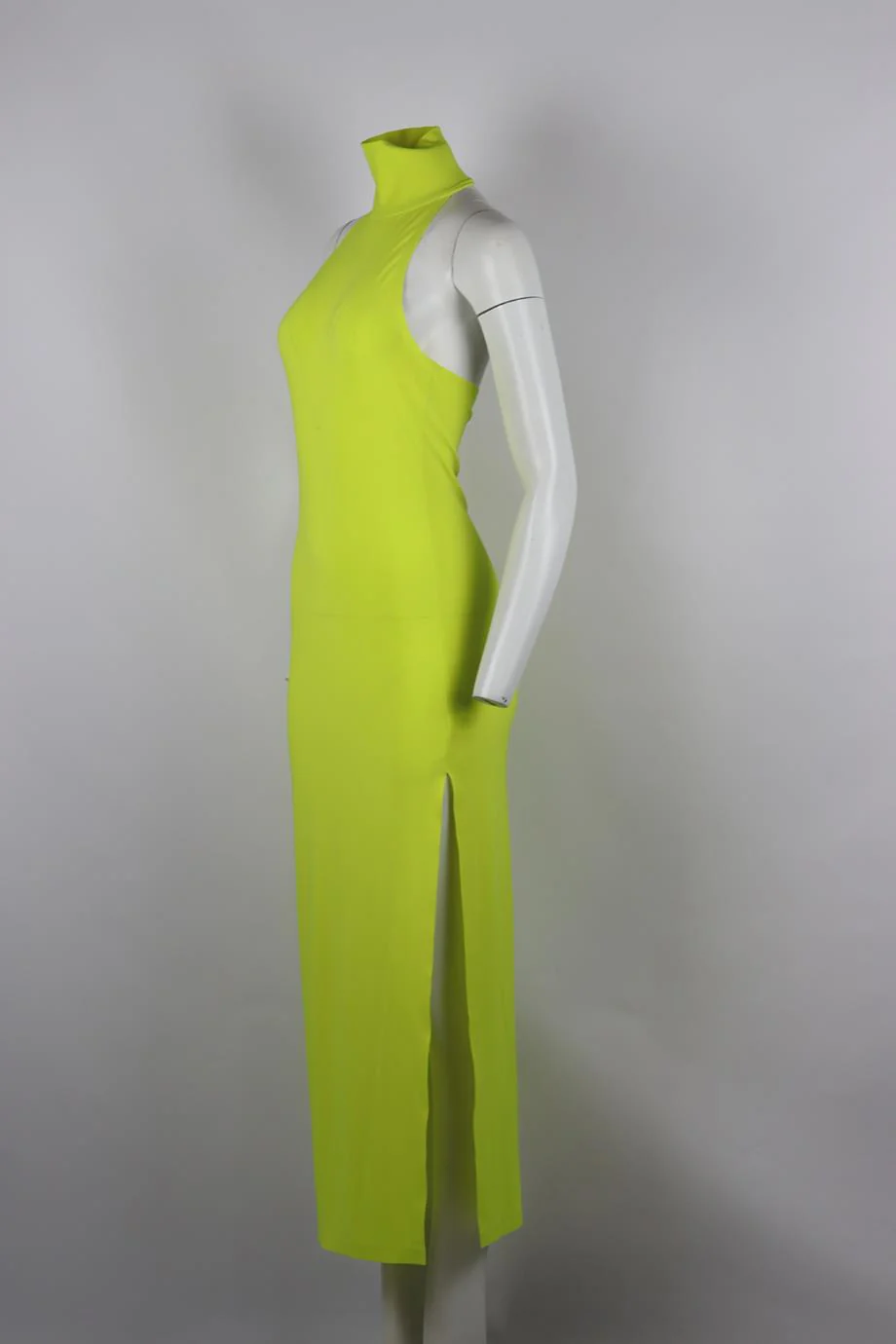 NORMA KAMALI STRETCH JERSEY TURTLENECK MAXI DRESS SMALL - Image 3