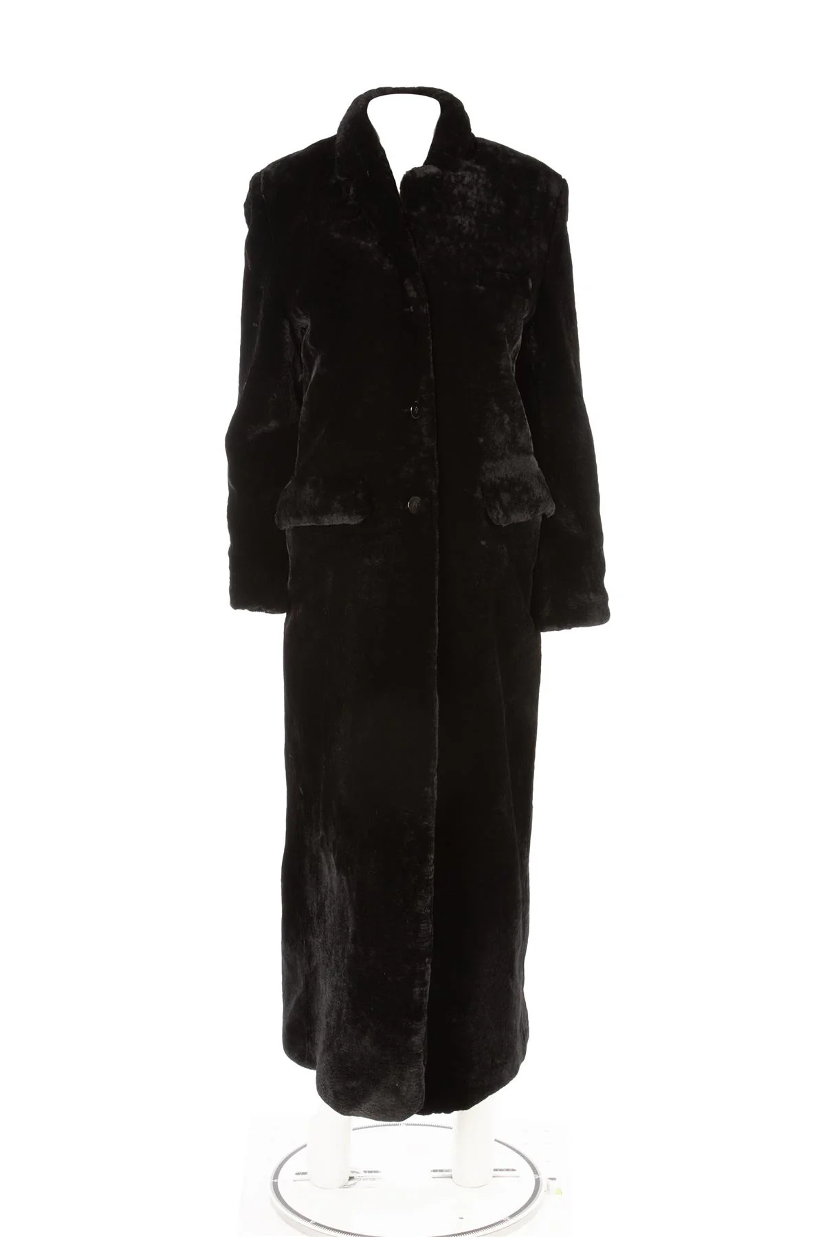NOUR HAMMOUR BLACK RAYA SHEARLING COAT FR 36 UK 8 - Image 2