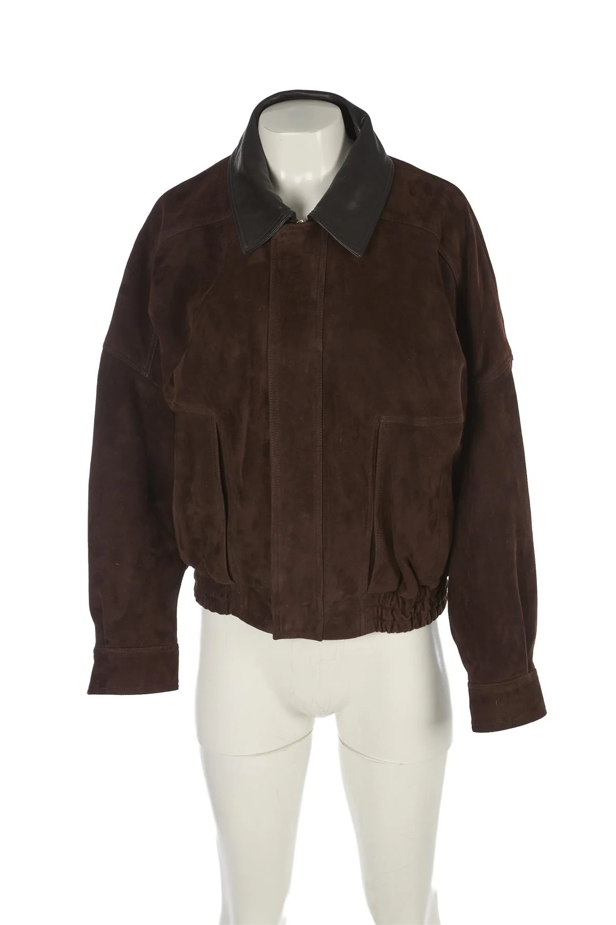 NOUR HAMMOUR BROWN SUEDE JACKET MEDIUM - Image 2