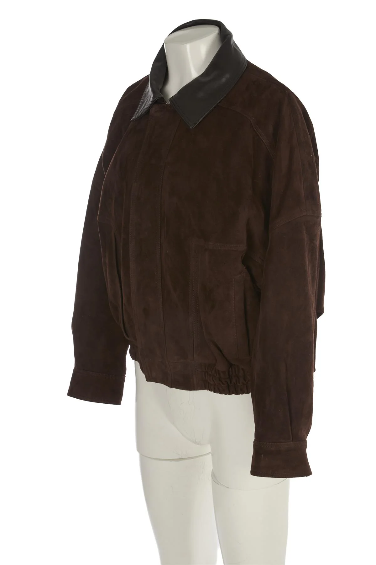 NOUR HAMMOUR BROWN SUEDE JACKET MEDIUM - Image 3