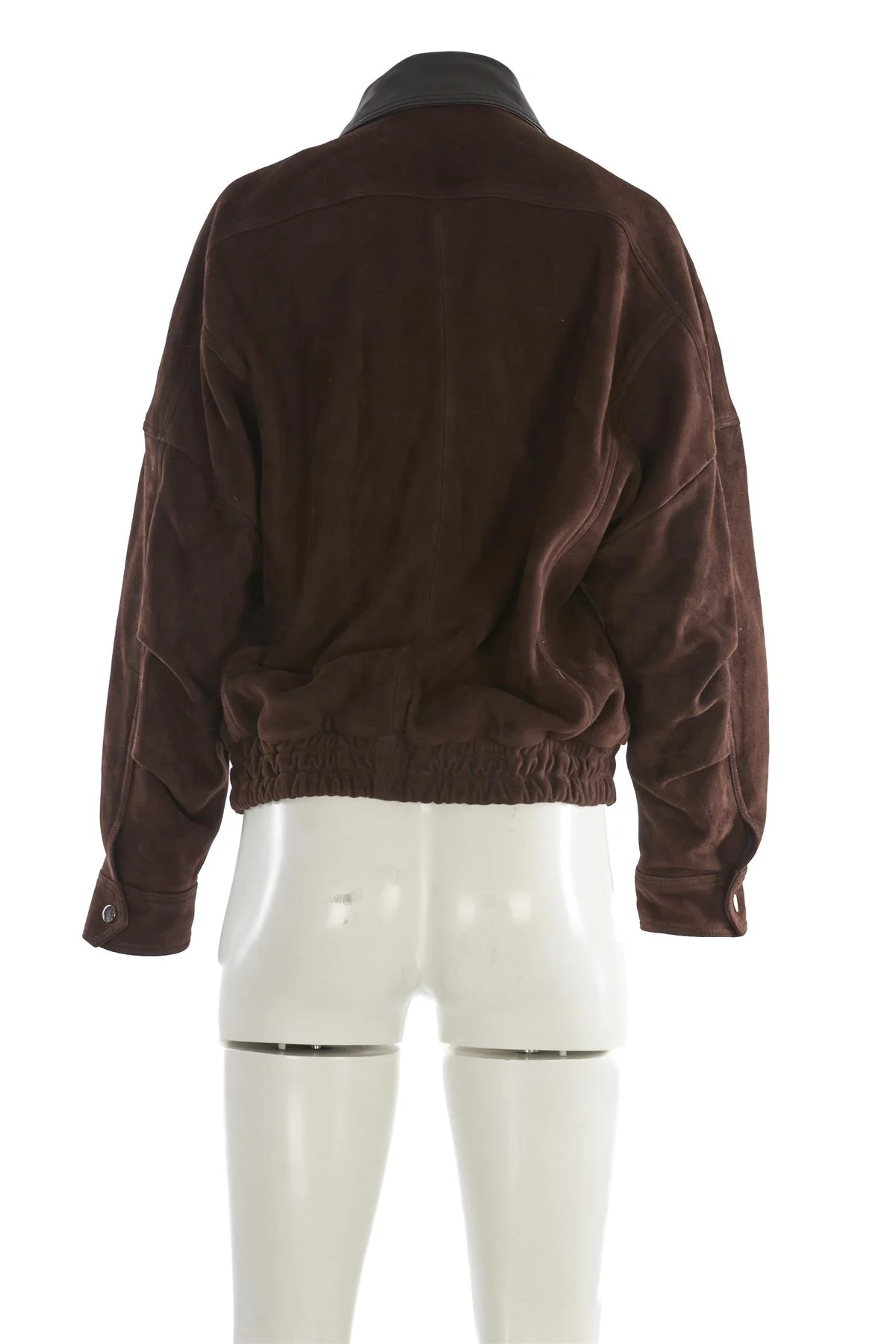 NOUR HAMMOUR BROWN SUEDE JACKET MEDIUM - Image 4