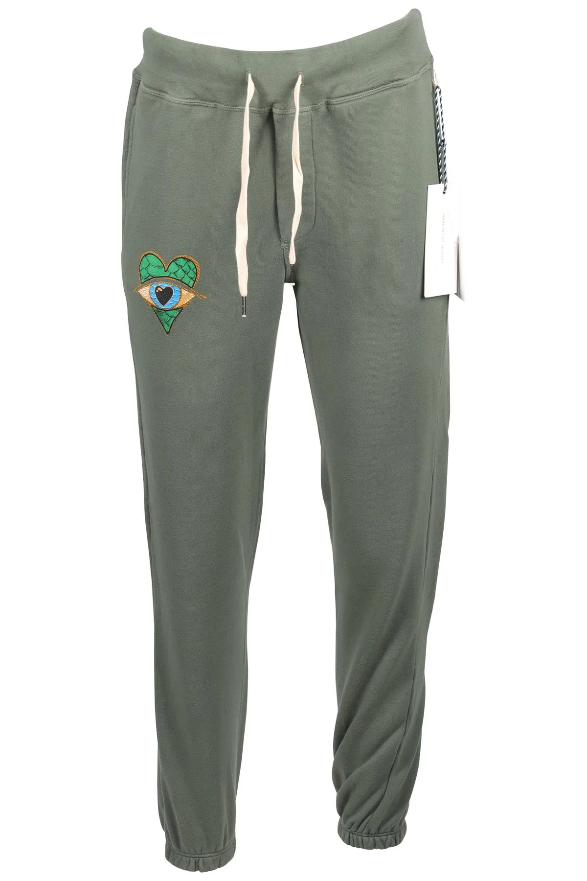 NSF + JACQUIE AICHE GREEN COTTON TRACK PANTS SMALL
