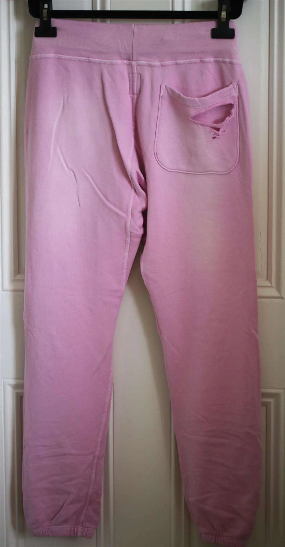 NSF SAYDE DISTRESSED COTTON JERSEY TRACK PANTS SMALL - Image 2