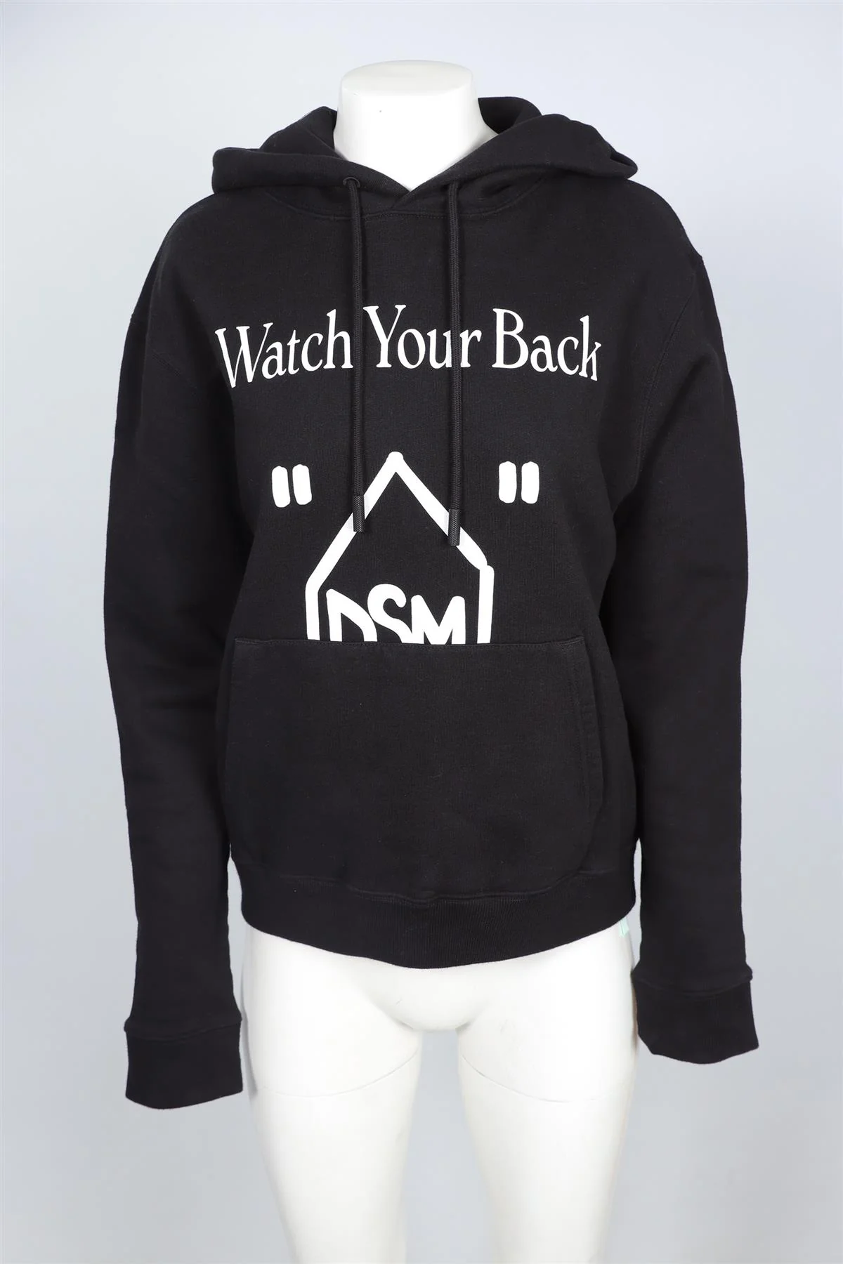 OFF-WHITE BLACK COTTON HOODIE MEDIUM - Image 2