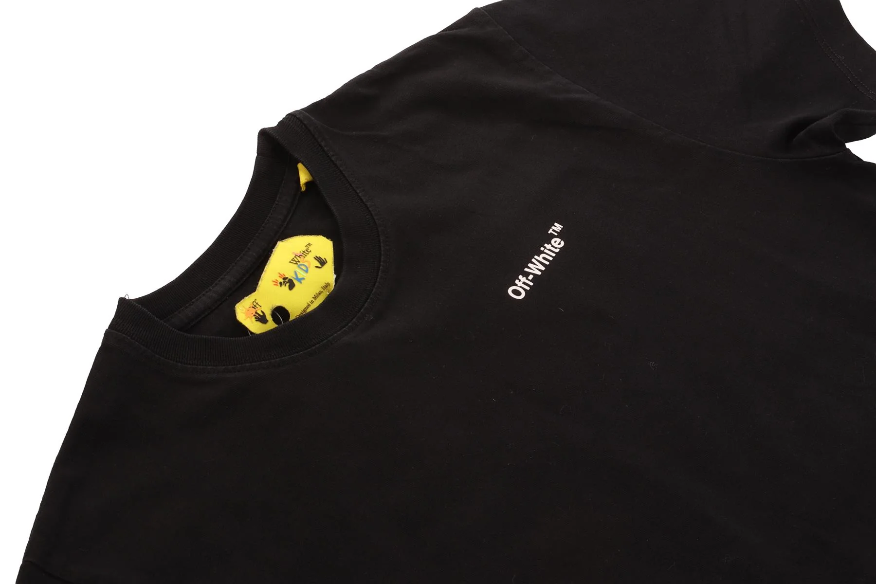 OFF-WHITE BLACK KIDS BOYS T-SHIRT 10 YEARS - Image 3