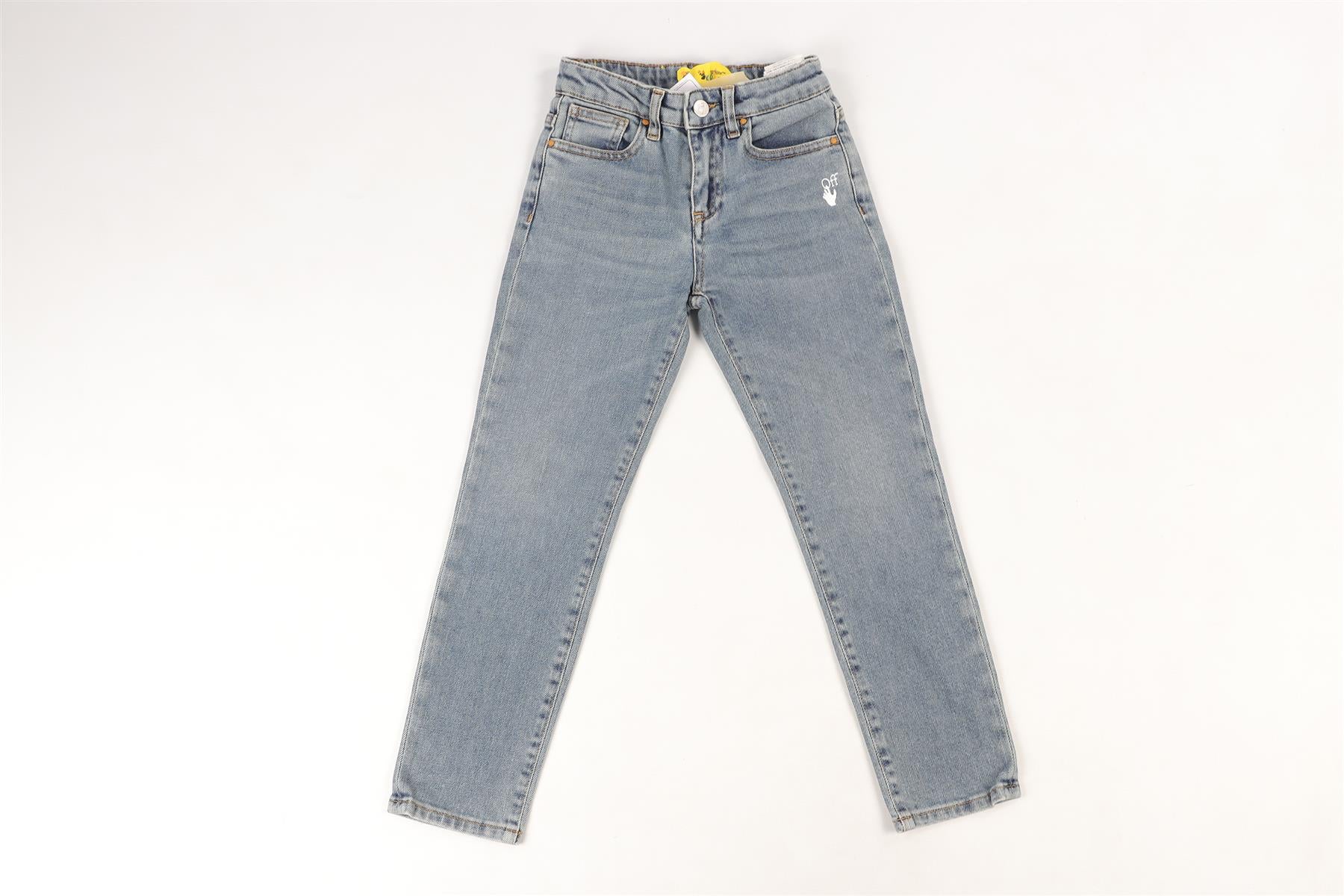 OFF-WHITE BLUE KIDS BOYS JEANS 8 YEARS - Image 2