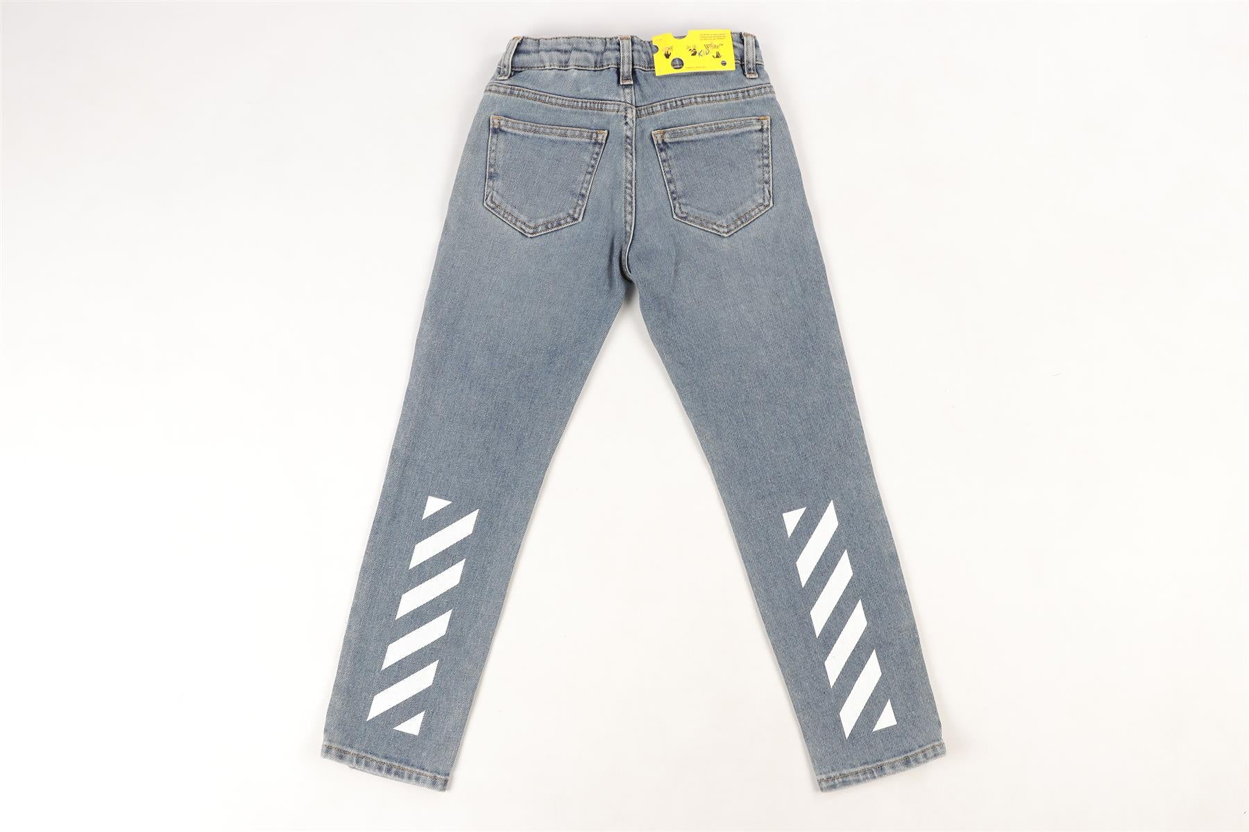 OFF-WHITE BLUE KIDS BOYS JEANS 8 YEARS - Image 4