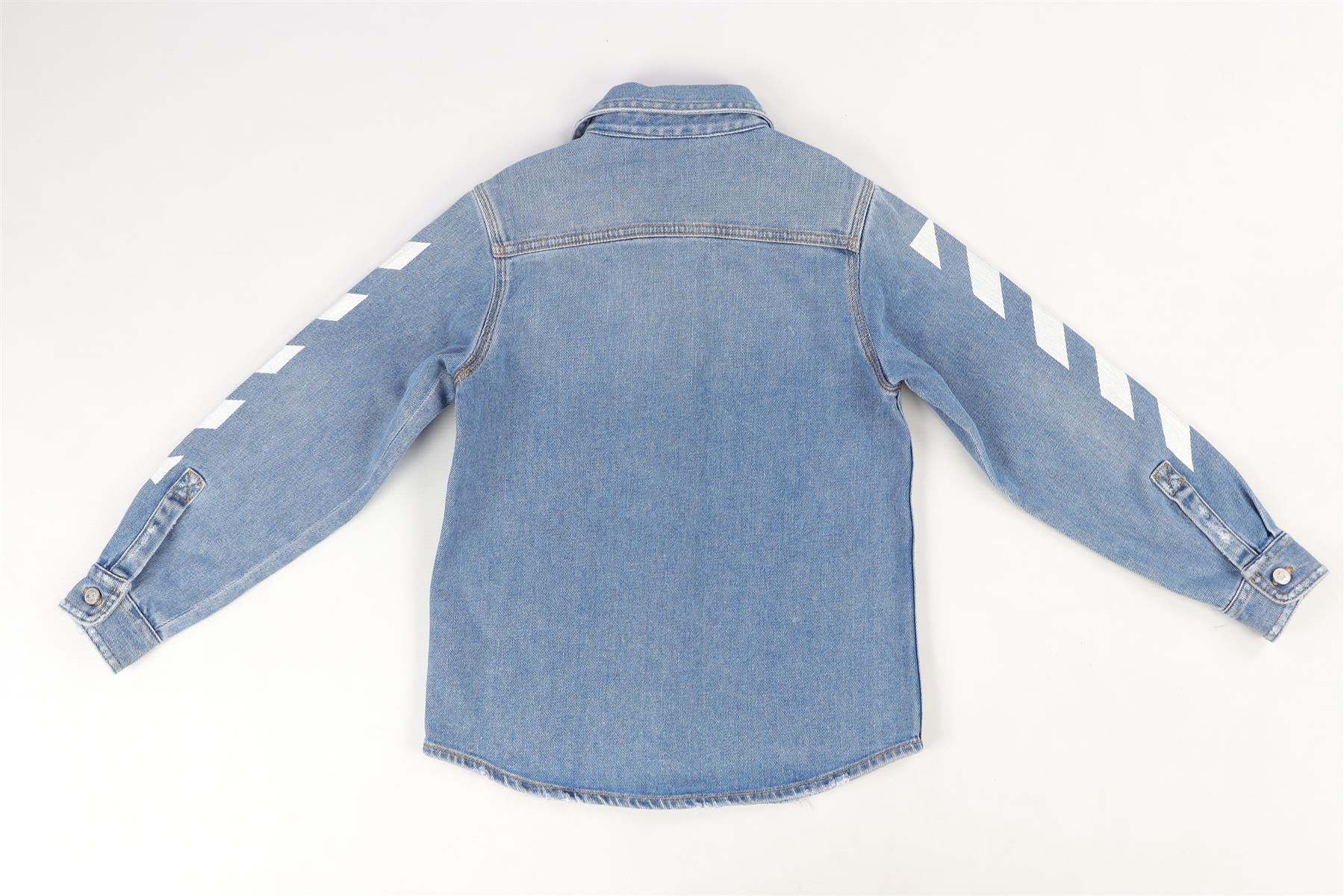 OFF-WHITE BLUE KIDS BOYS SHIRT 8 YEARS - Image 4