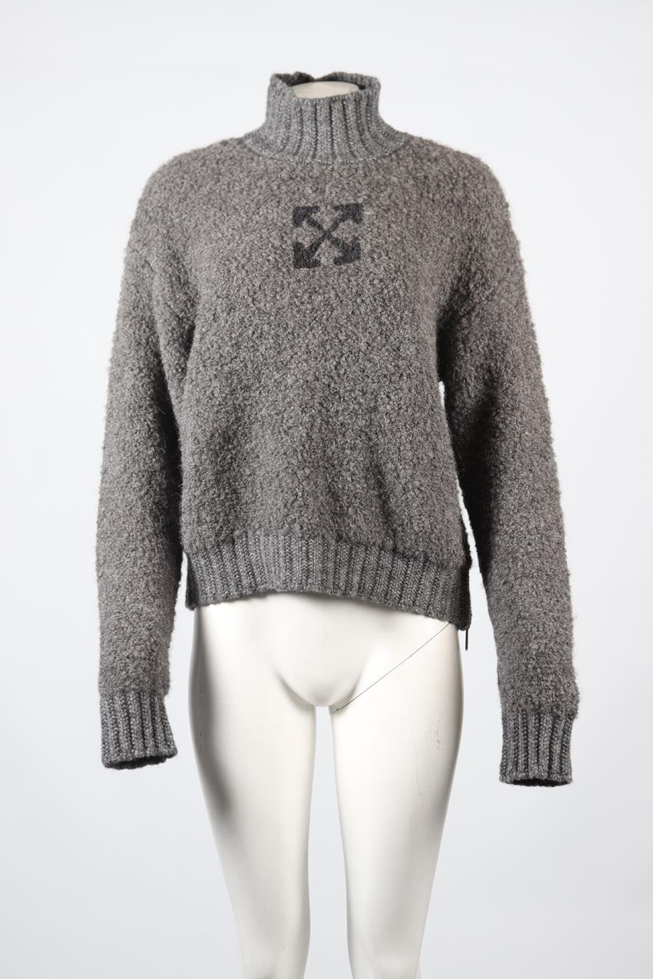 OFF-WHITE C/O VIRGIL ABLOH ALPACA BLEND TURTLENECK SWEATER SMALL - Image 2