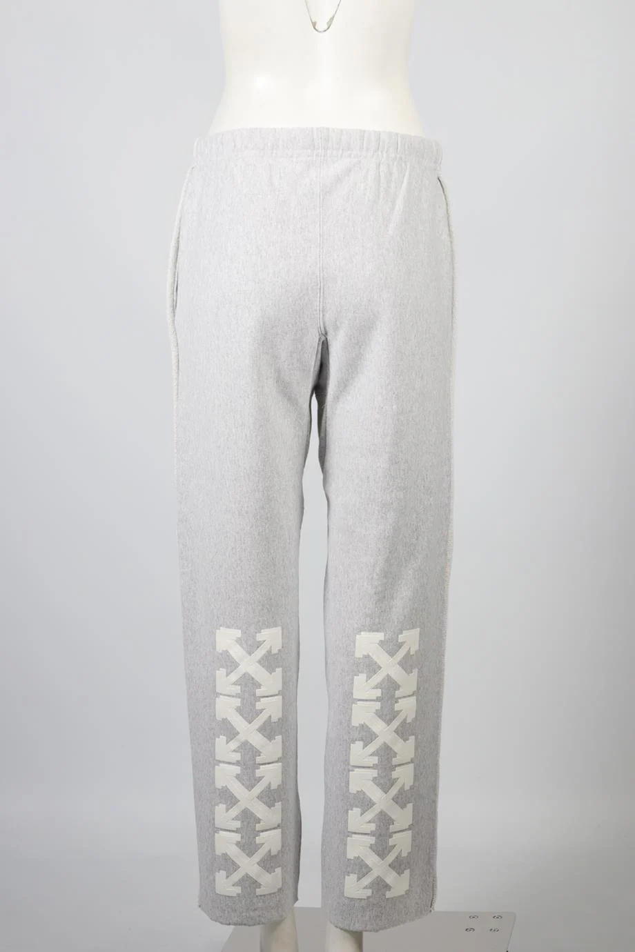 OFF-WHITE C/O VIRGIL ABLOH + CHAMPION COTTON BLEND TRACK PANTS XSMALL - Image 4