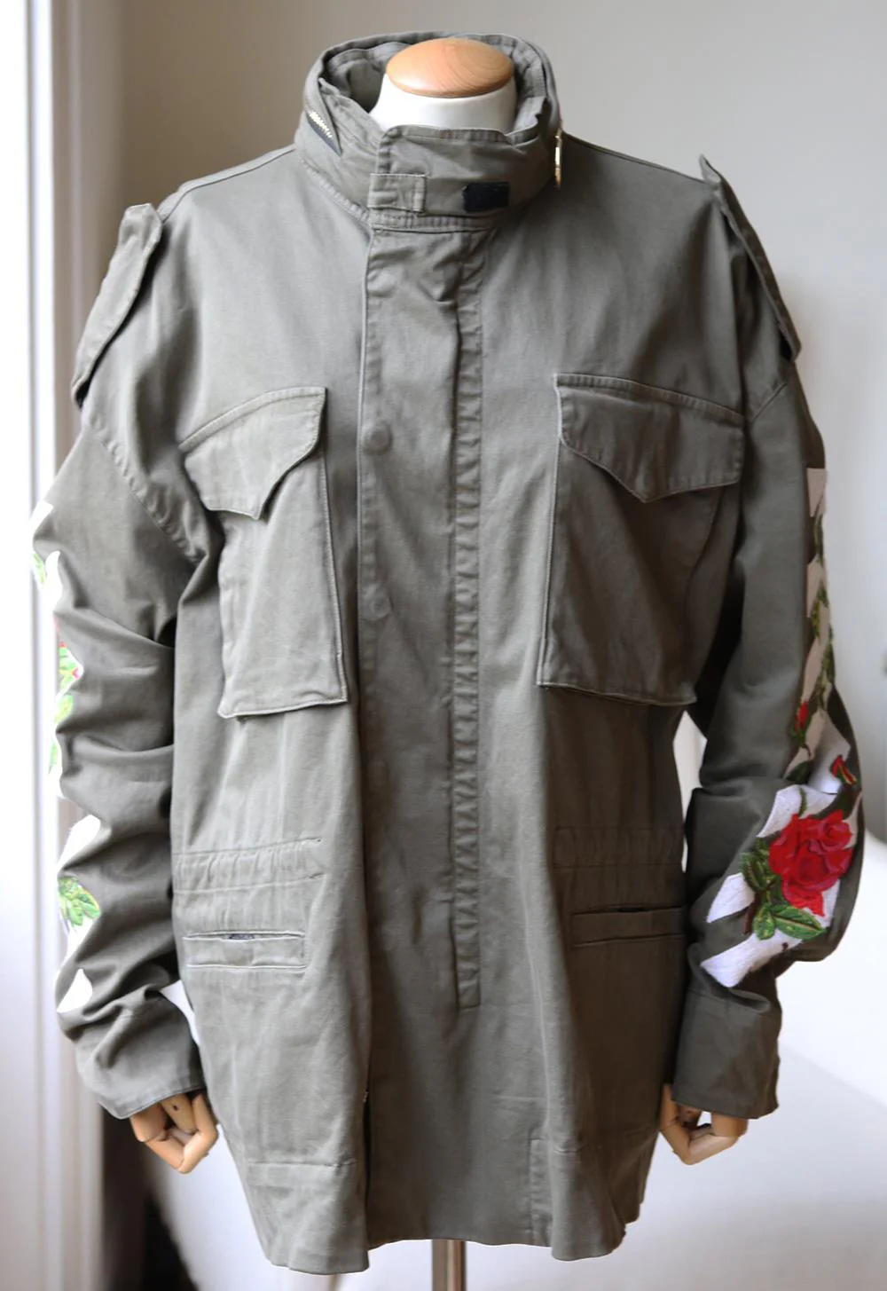 OFF-WHITE C/O VIRGIL ABLOH EMBROIDERED COTTON TWILL JACKET MEDIUM - Image 2