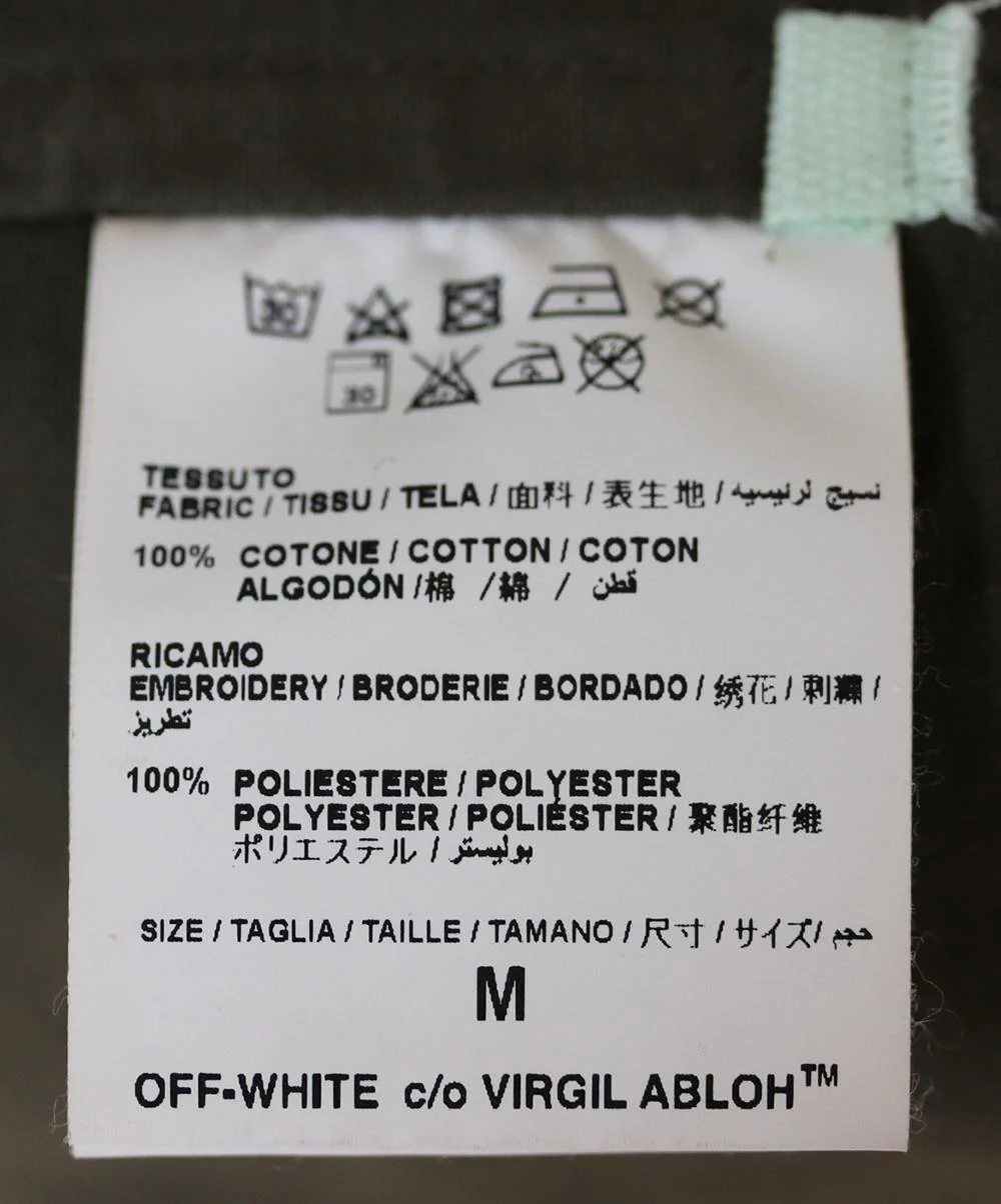 OFF-WHITE C/O VIRGIL ABLOH EMBROIDERED COTTON TWILL JACKET MEDIUM - Image 6