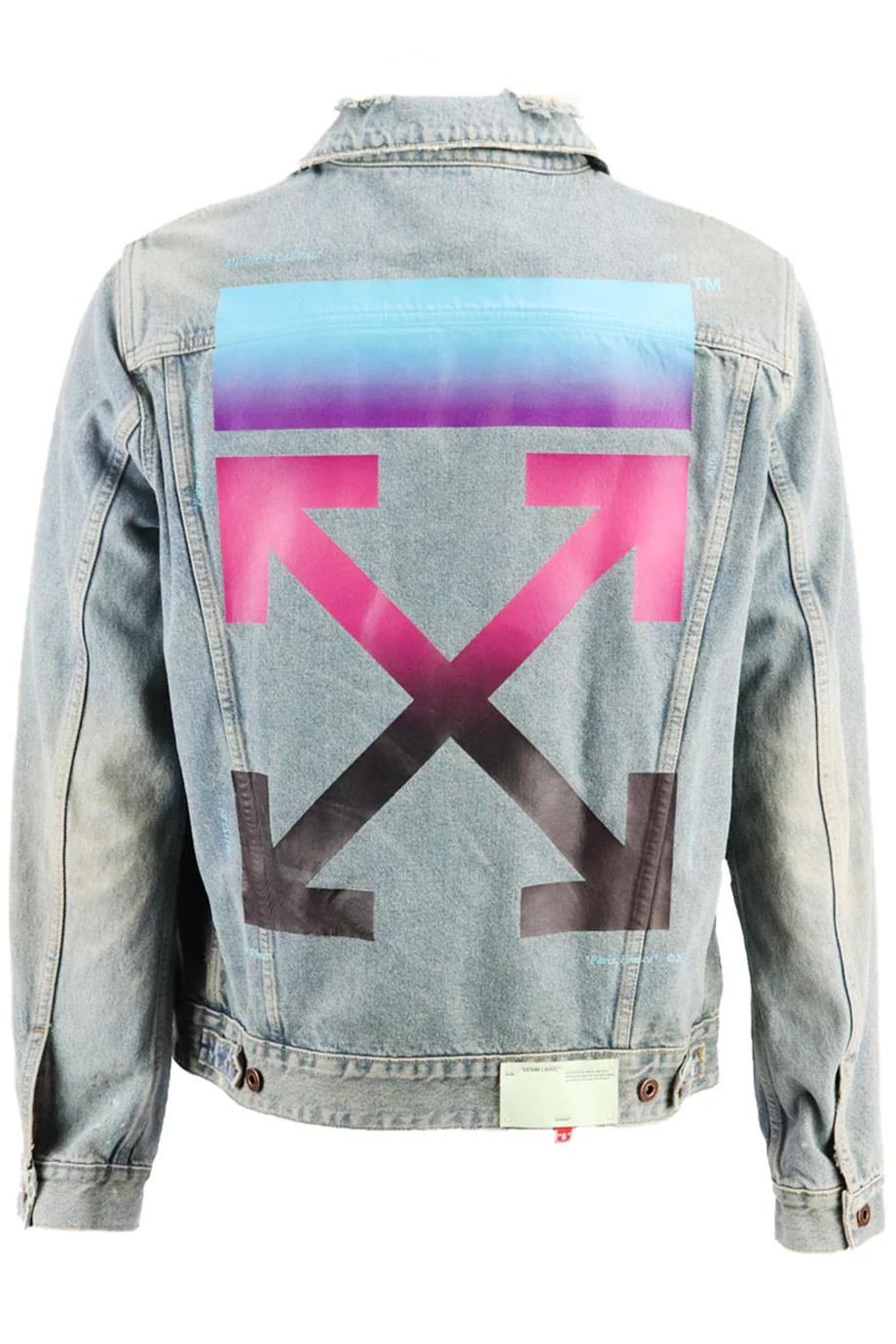 OFF-WHITE C/O VIRGIL ABLOH MEN'S PRINTED DENIM JACKET XLARGE