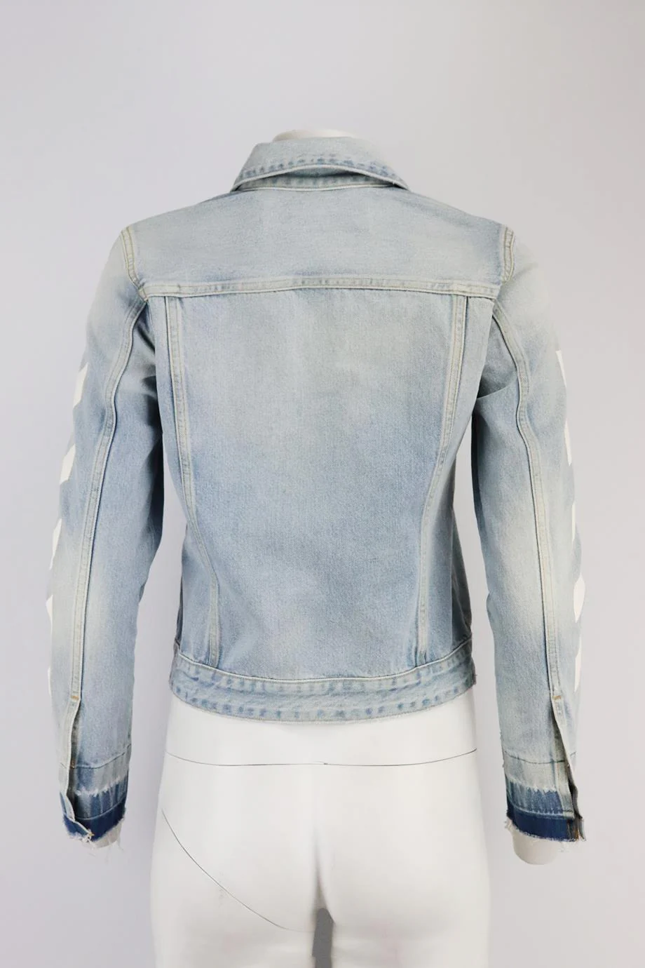 OFF-WHITE C/O VIRGIL ABLOH OMBRÉ DENIM JACKET IT 38 UK 6 - Image 4
