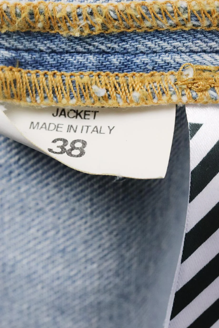 OFF-WHITE C/O VIRGIL ABLOH OMBRÉ DENIM JACKET IT 38 UK 6 - Image 6