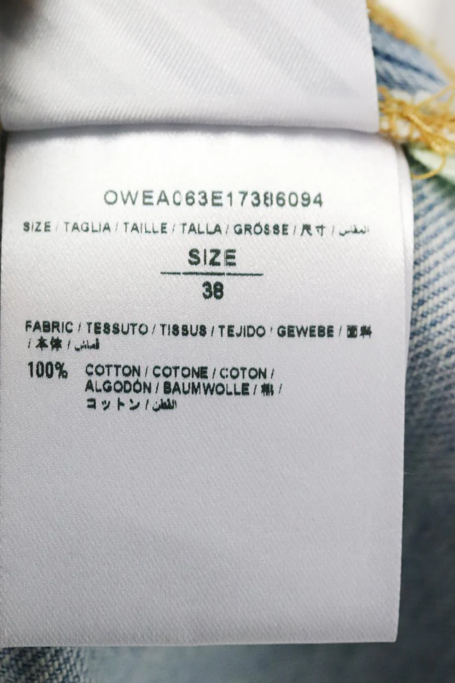 OFF-WHITE C/O VIRGIL ABLOH OMBRÉ DENIM JACKET IT 38 UK 6 - Image 7