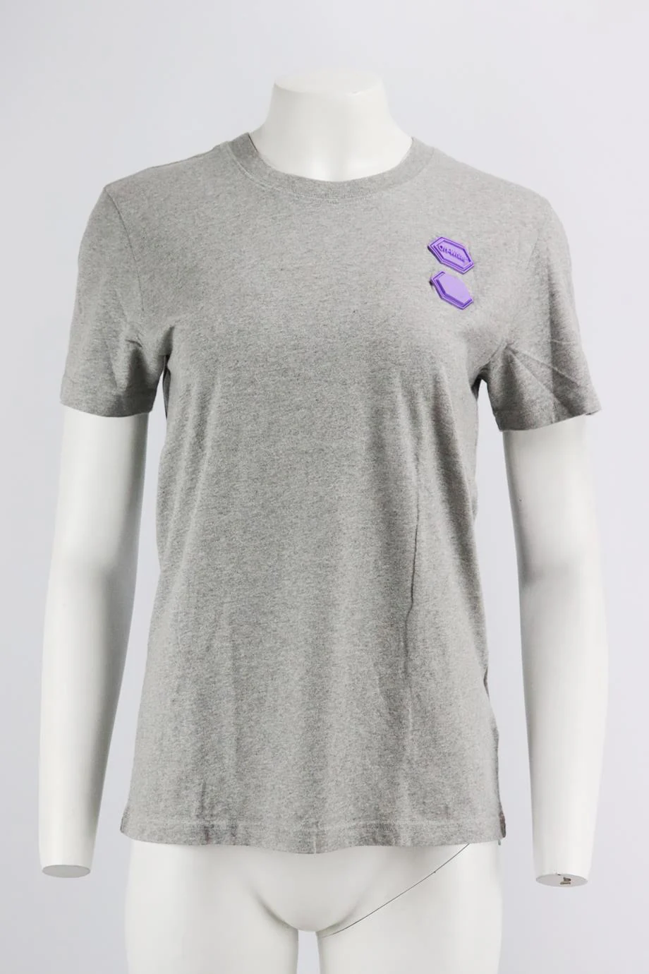 OFF-WHITE C/O VIRGIL ABLOH PRINTED COTTON JERSEY T-SHIRT SMALL - Image 2