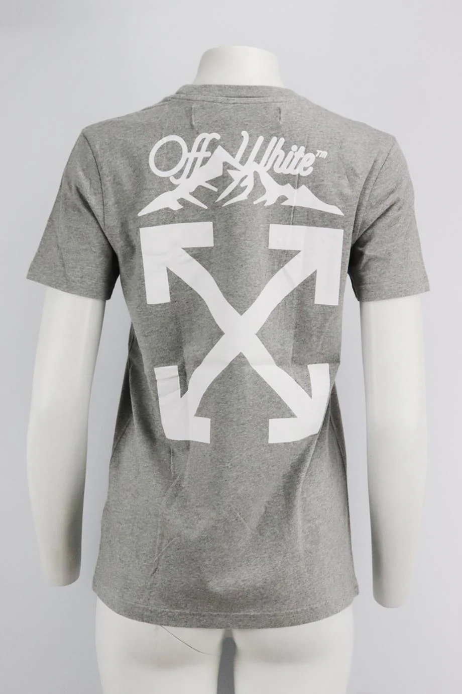 OFF-WHITE C/O VIRGIL ABLOH PRINTED COTTON JERSEY T-SHIRT SMALL - Image 4