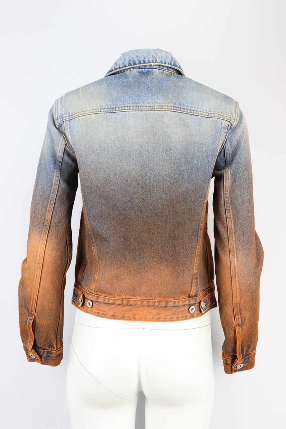 OFF-WHITE C/O VIRGIL ABLOH PRINTED DENIM JACKET IT 40 UK 8 - Image 4