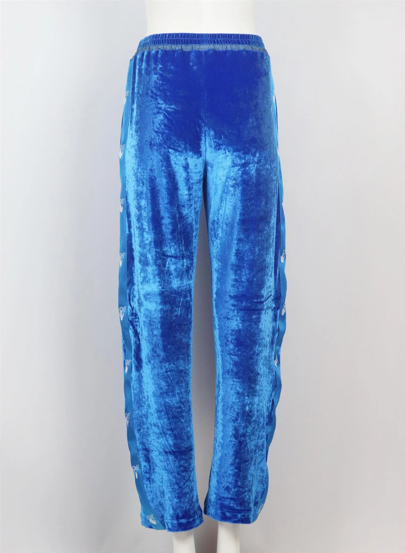 OFF-WHITE C/O VIRGIL ABLOH SILK VELVET PANTS IT 40 UK 8 - Image 4