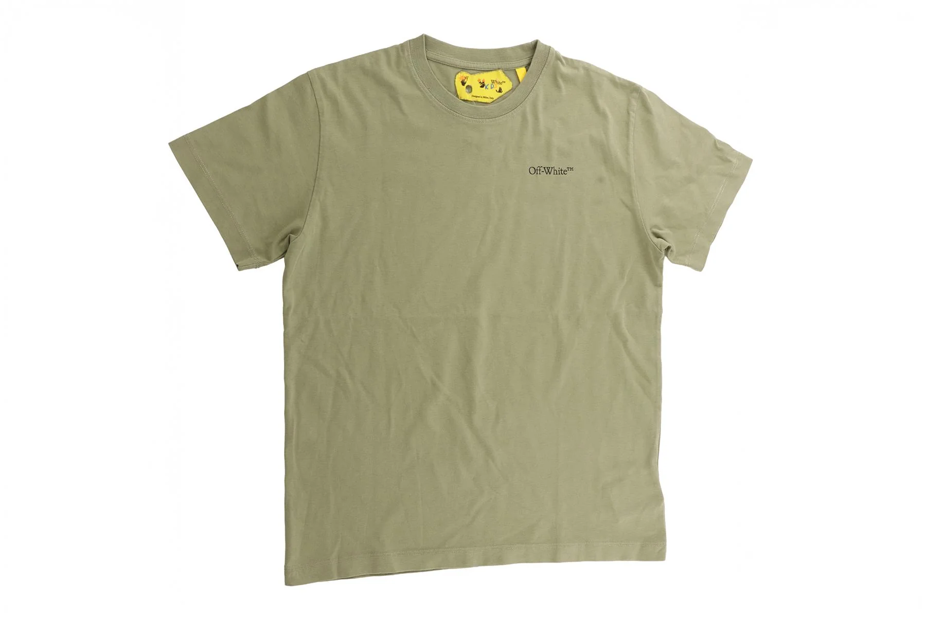 OFF-WHITE GREEN KIDS BOYS T-SHIRT 10 YEARS - Image 2