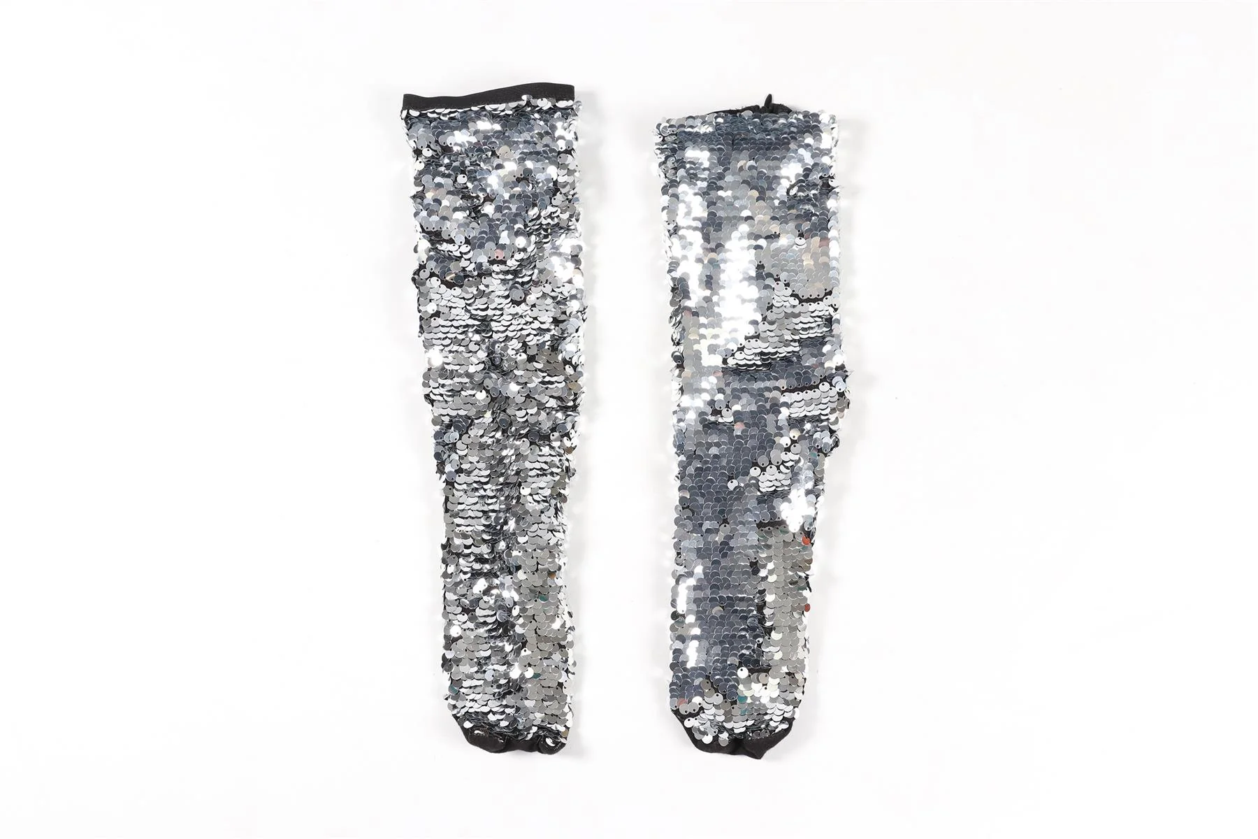 OFF-WHITE SILVER SEQUIN SOCKS ONE SIZE - Image 2
