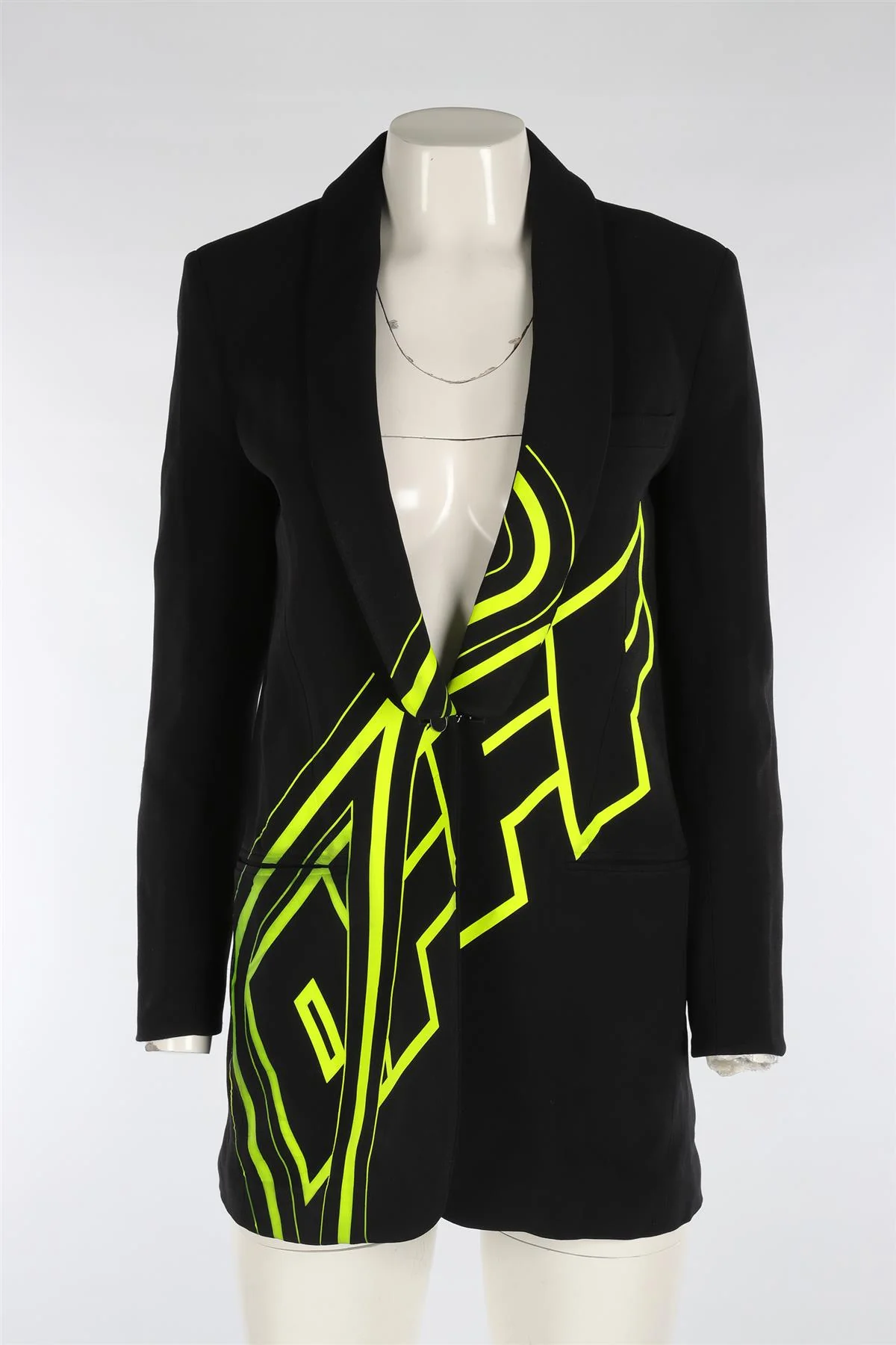 OFF WHITE + VIRGIL ABLOH BLACK TWILL BLAZER IT 40 UK 8 - Image 2