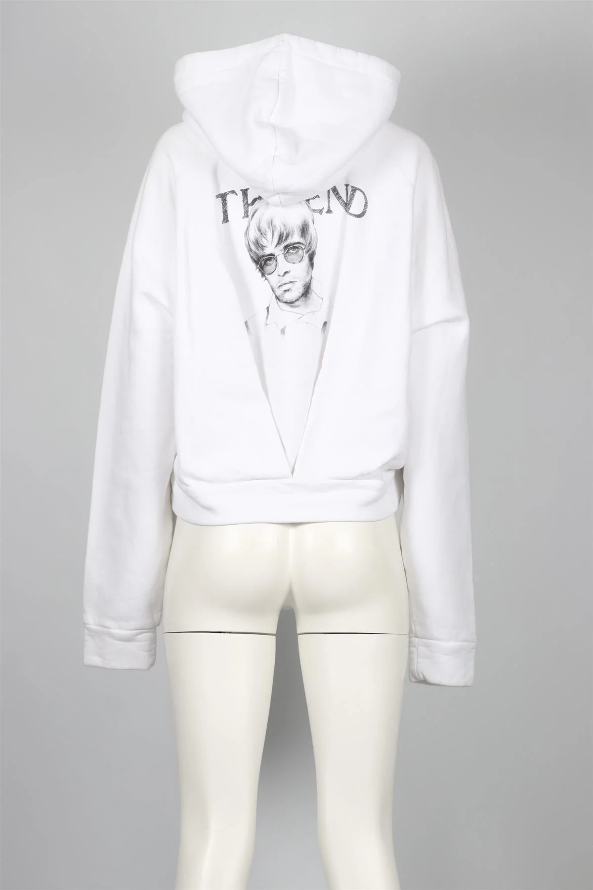 OFF-WHITE WHITE COTTON HOODIE MEDIUM - Image 4