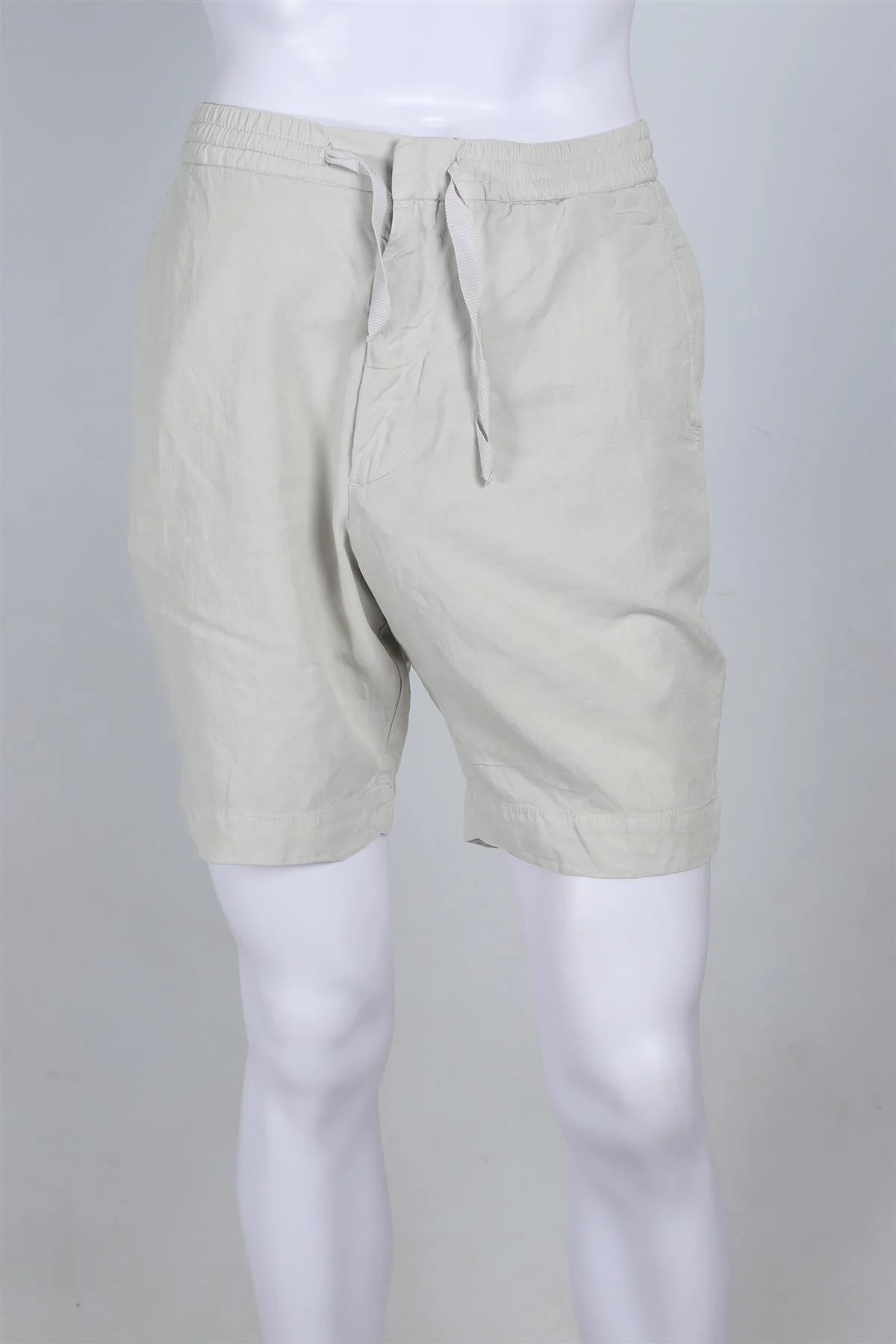 OFFICINE GENERALE GREY MEN'S LINEN SHORTS IT 46 UK/US WAIST 30 - Image 2