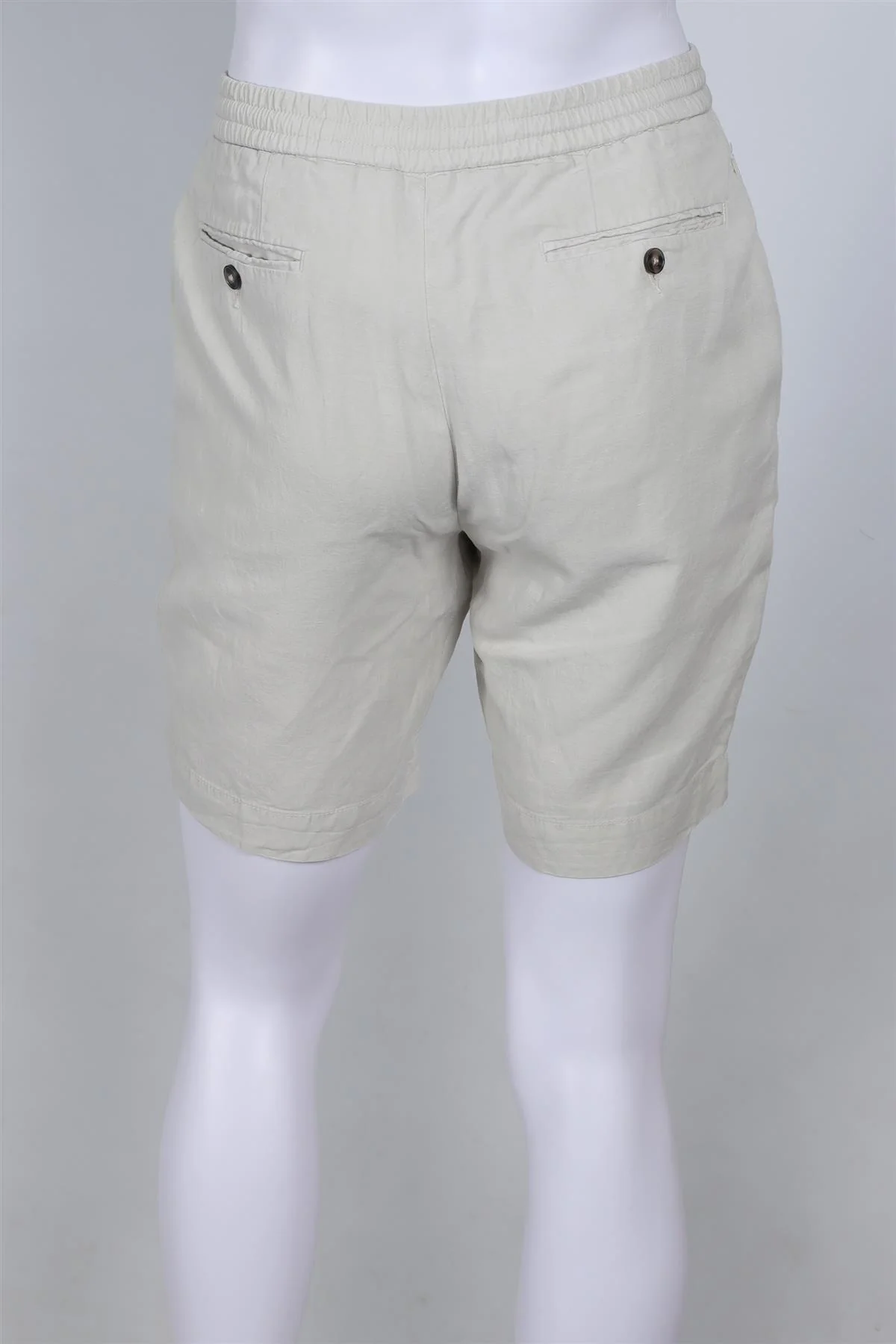 OFFICINE GENERALE GREY MEN'S LINEN SHORTS IT 46 UK/US WAIST 30 - Image 4