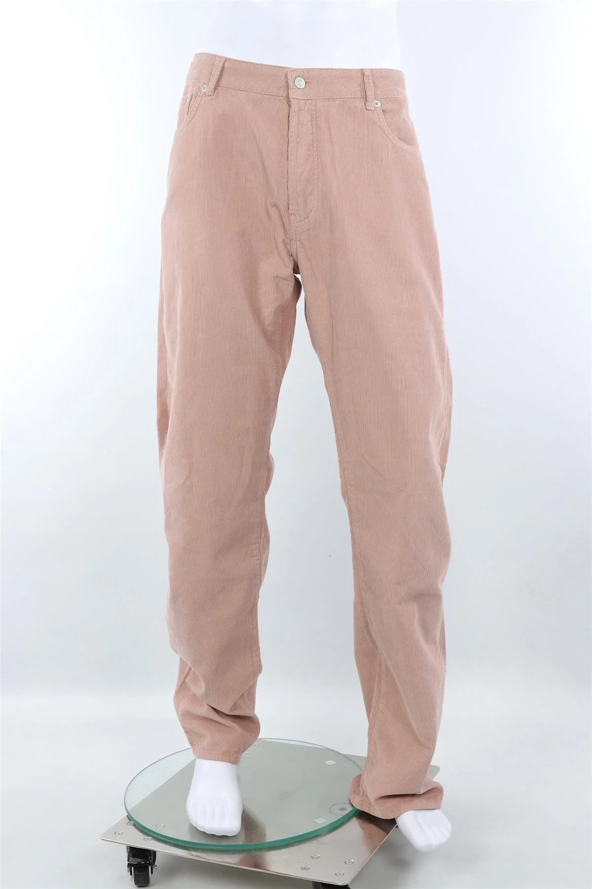OFFICINE GENERALE PINK MEN'S CORDUROY STRAIGHT LEG PANTS UK 36 - Image 2