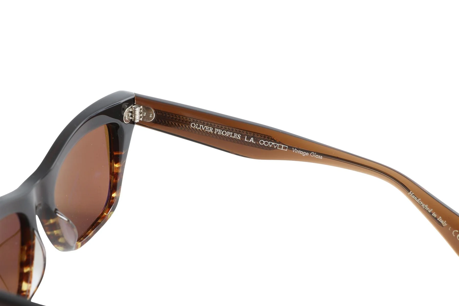 OLIVER PEOPLES BROWN SQUARE FRAME ACETATE SUNGLASSES - Image 6