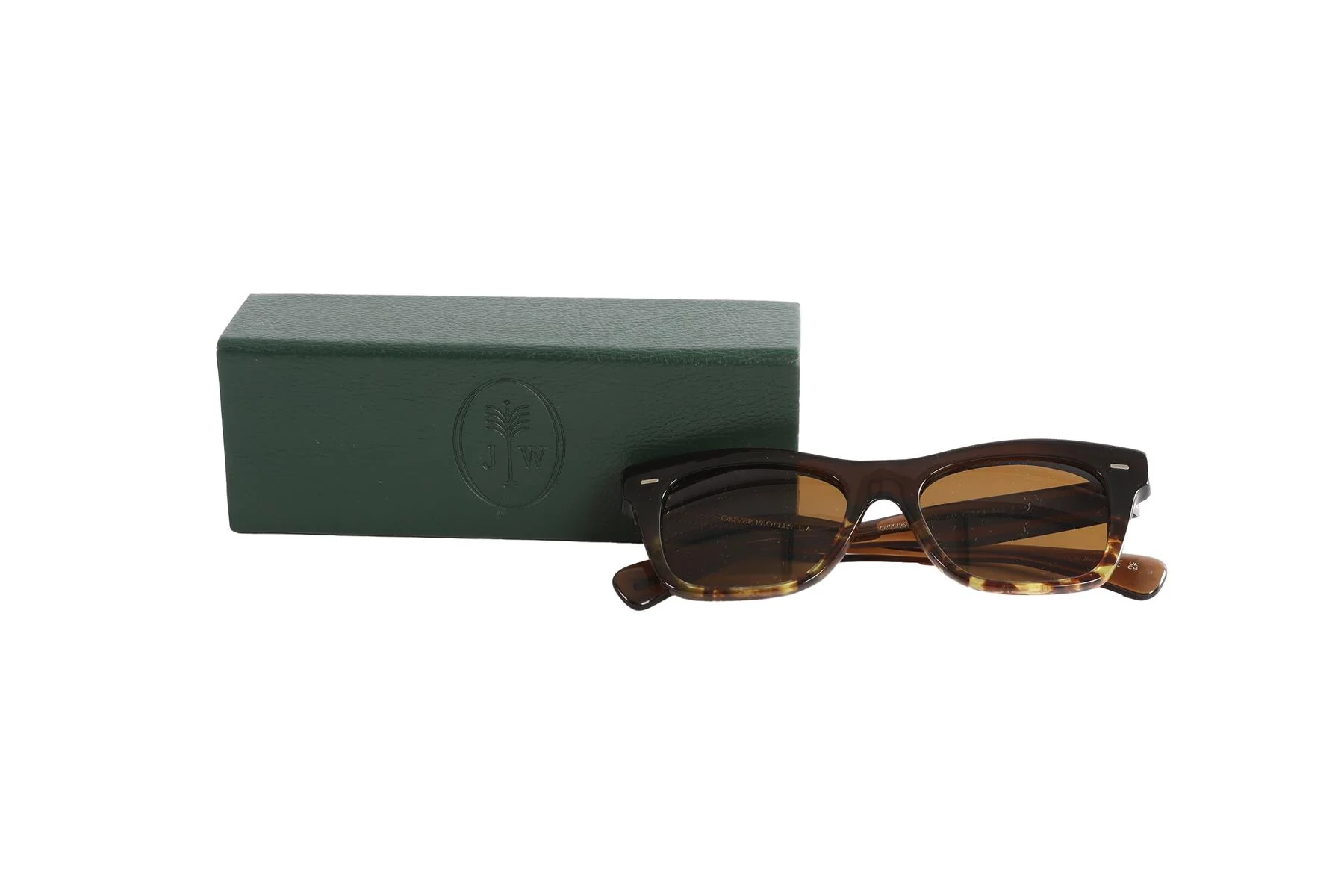 OLIVER PEOPLES BROWN SQUARE FRAME ACETATE SUNGLASSES - Image 8
