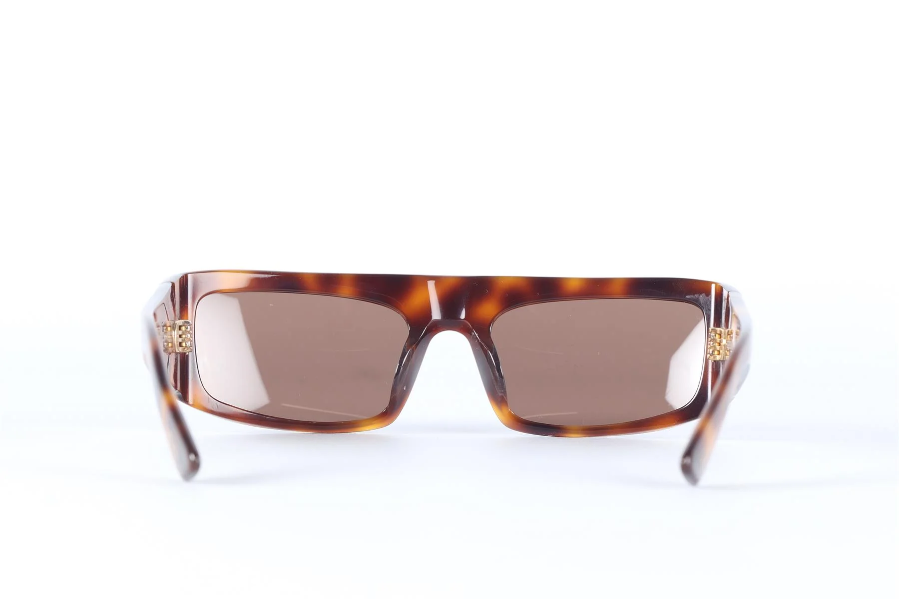 OLIVER PEOPLES + KHAITE BROWN RECTANGLE FRAME ACETATE SUNGLASSES - Image 4
