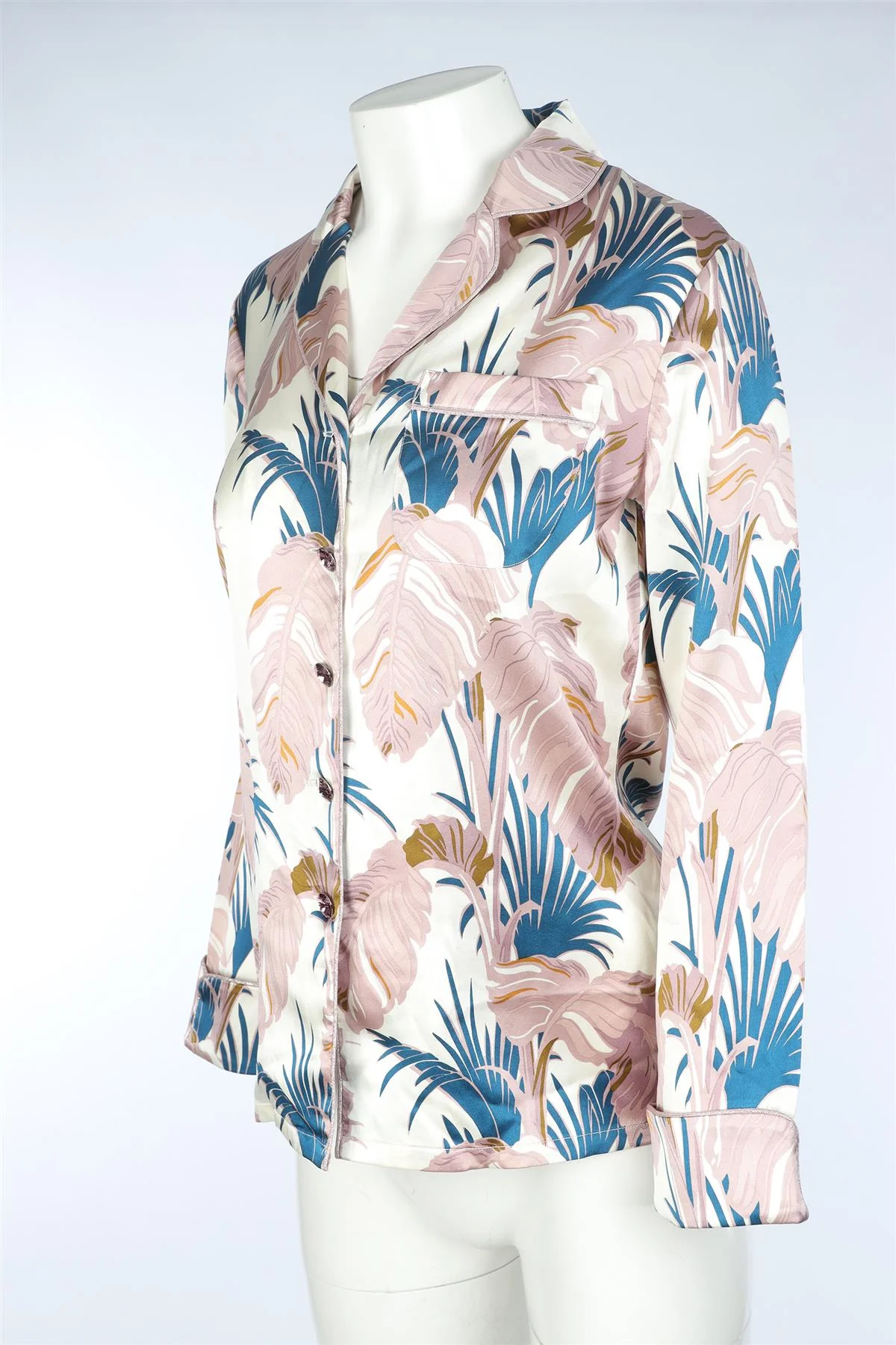OLIVIA VON HALLE MULTI SILK SHIRT UK 8 - Image 3