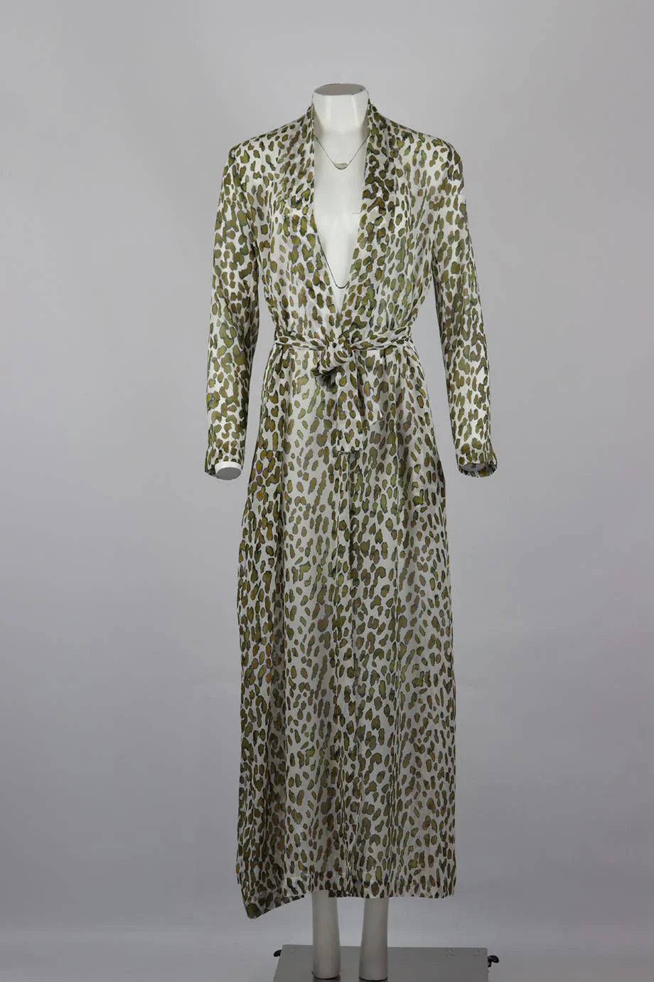 ON THE ISLAND BELTED PRINTED SILK ROBE IT 40 UK 8 - Image 2