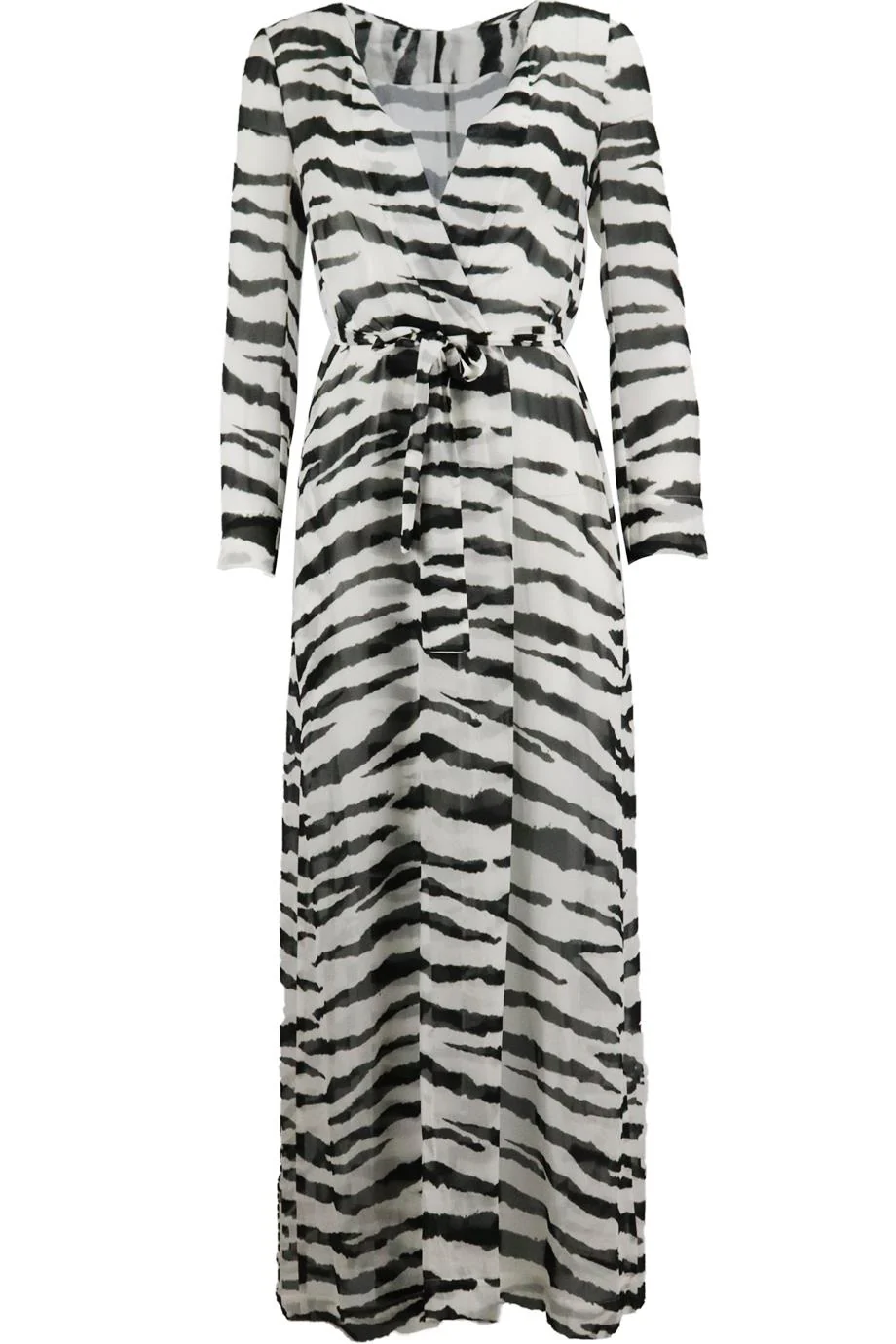 ON THE ISLAND BELTED PRINTED SILK ROBE IT 46 UK 14 - Image 4