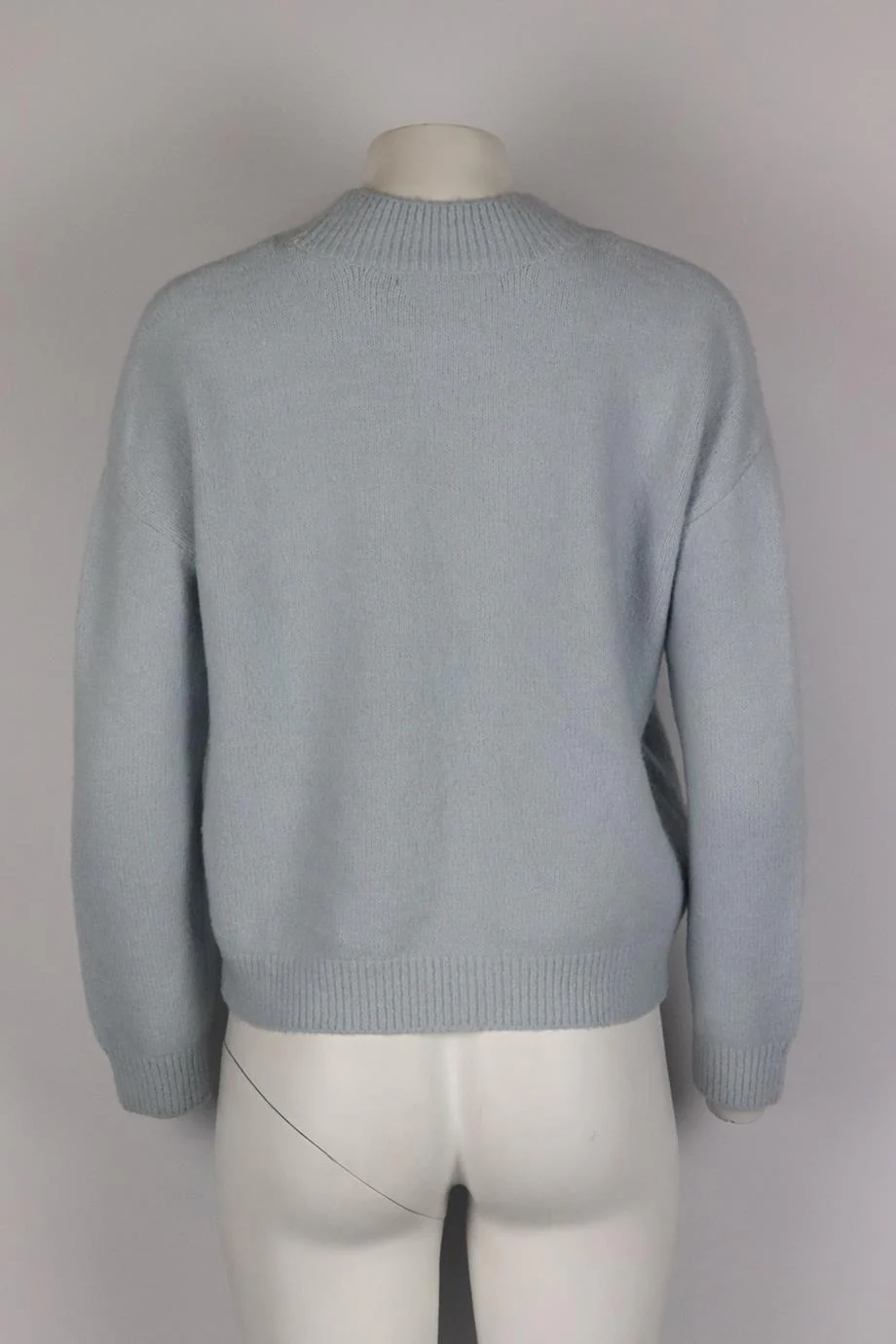 ONE GREY DAY CUTOUT BRUSHED KNITTED SWEATER SMALL - Image 4