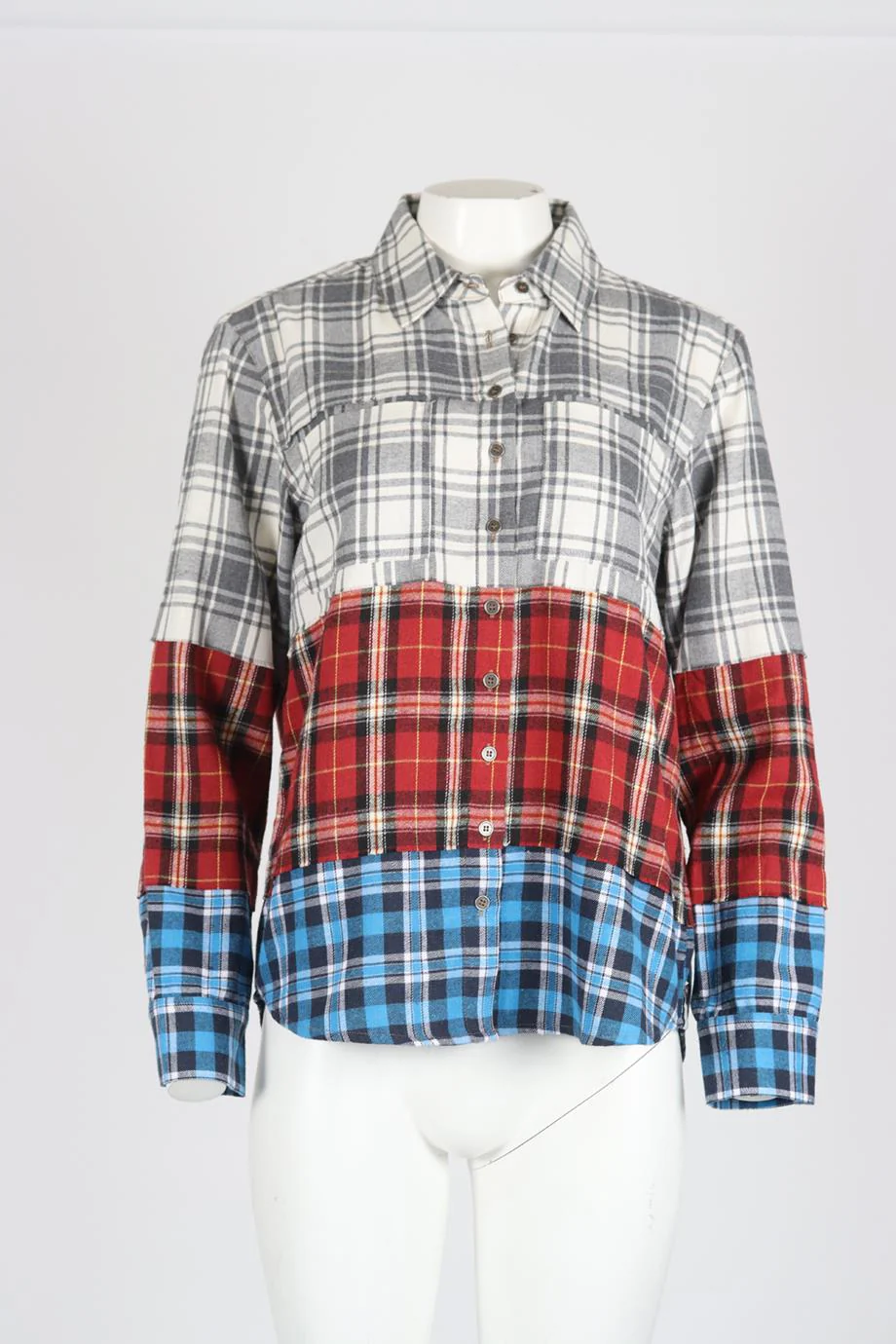 ONE TEASPOON CHECKED COTTON BLEND SHIRT SMALL - Image 2