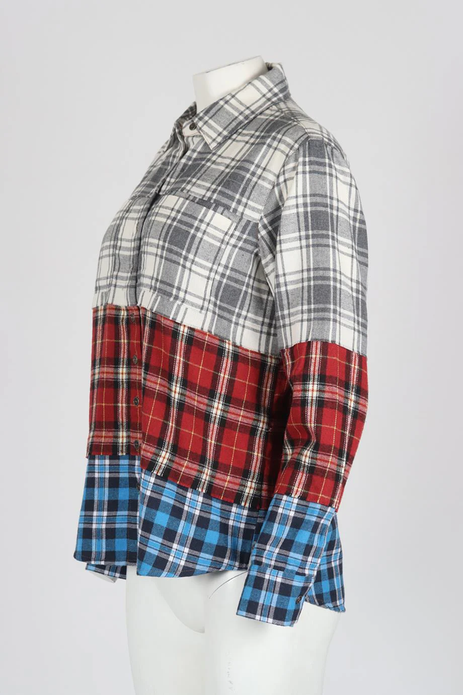 ONE TEASPOON CHECKED COTTON BLEND SHIRT SMALL - Image 3