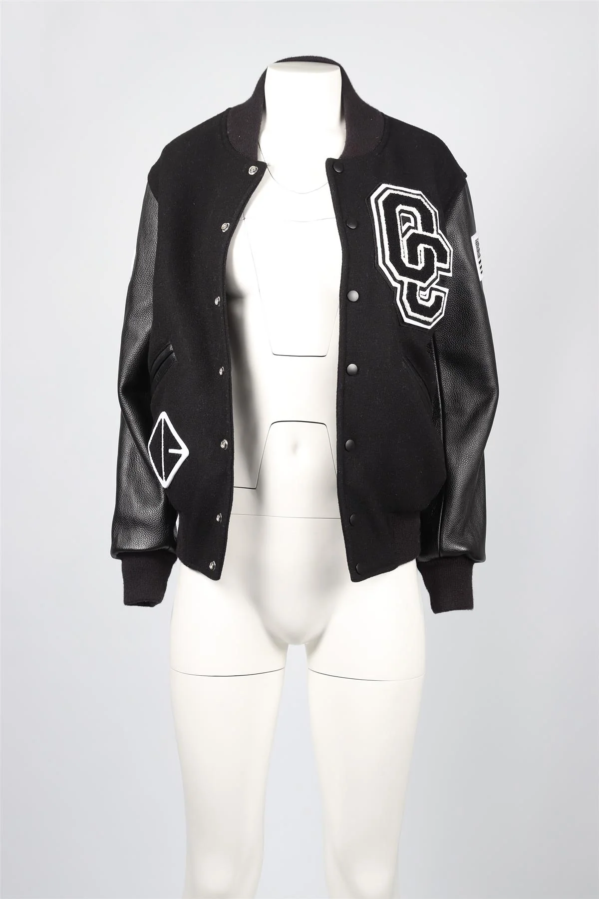 OPENING CEREMONY BLACK WOOL BLEND BOMBER JACKET XSMALL - Image 3