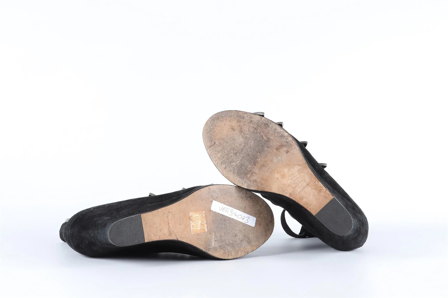 OPENING CEREMONY + CHLOE SEVIGNY BLACK SUEDE WEDGE SANDALS EU 38 UK 5 US 8 - Image 6