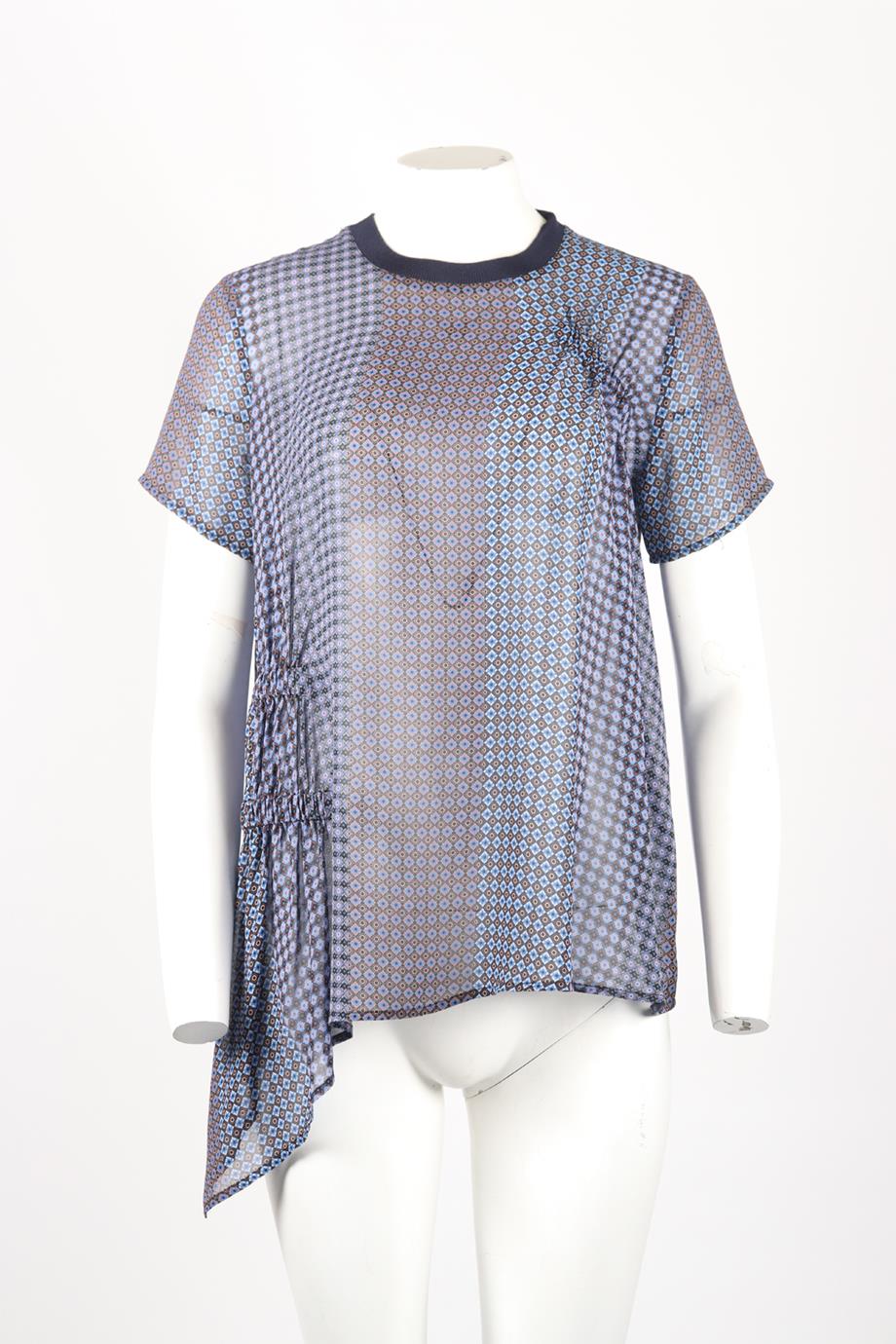 OPENING CEREMONY PRINTED SILK BLEND TOP US 4 UK 8 - Image 2