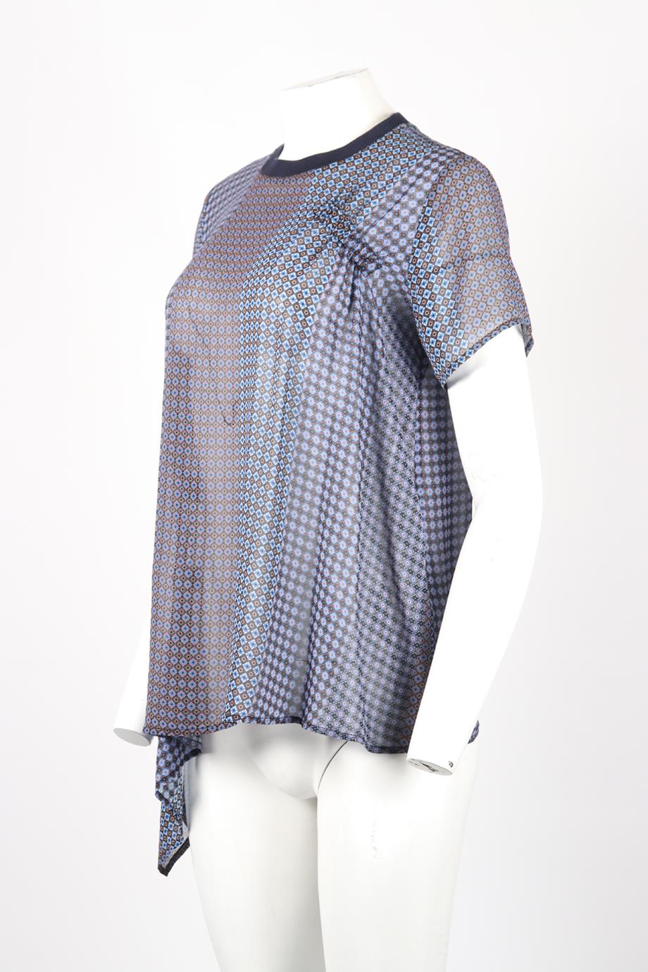 OPENING CEREMONY PRINTED SILK BLEND TOP US 4 UK 8 - Image 3